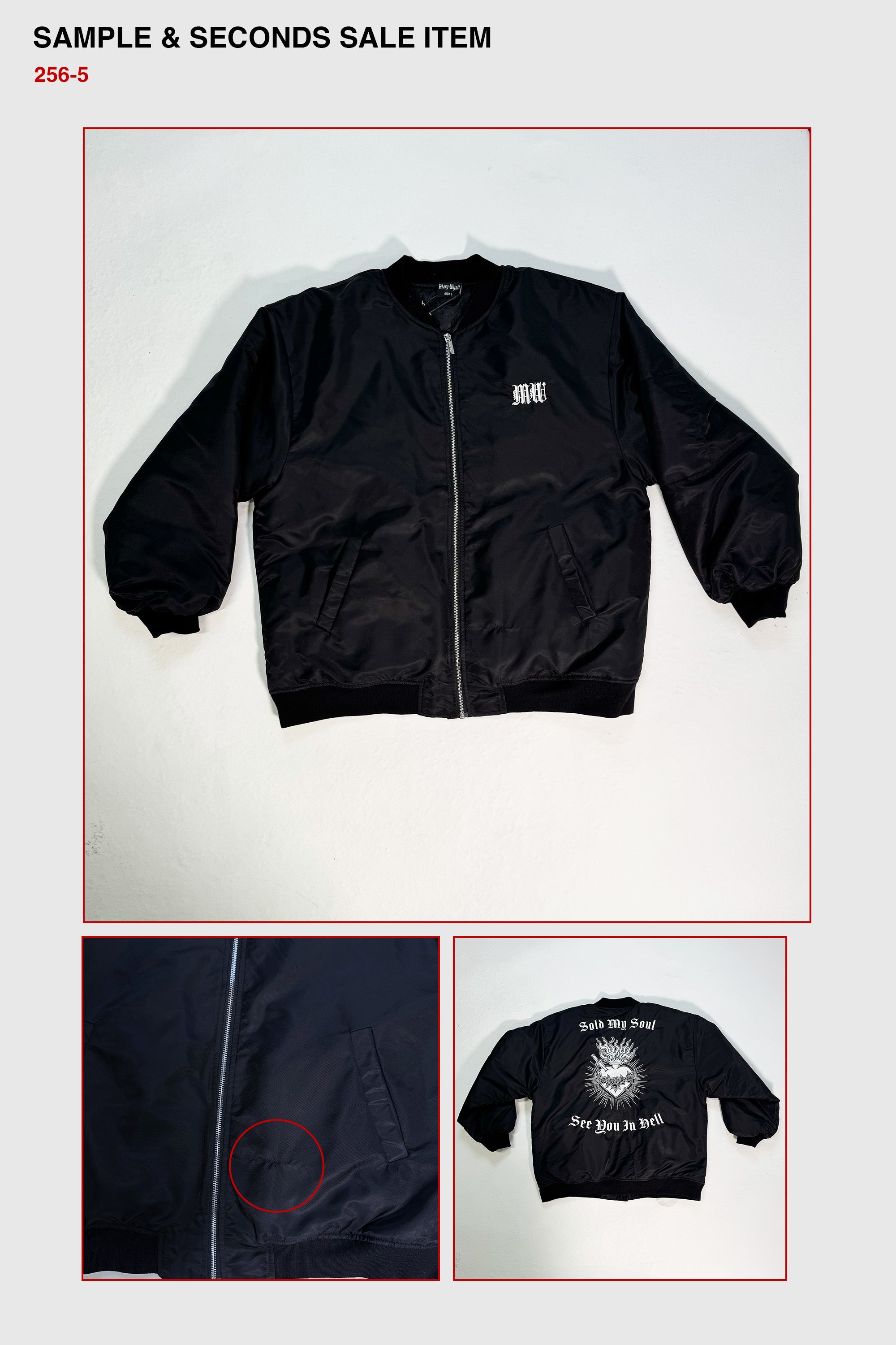 See You In Hell Oversized Bomber Jacket II - SAMPLE SALE
