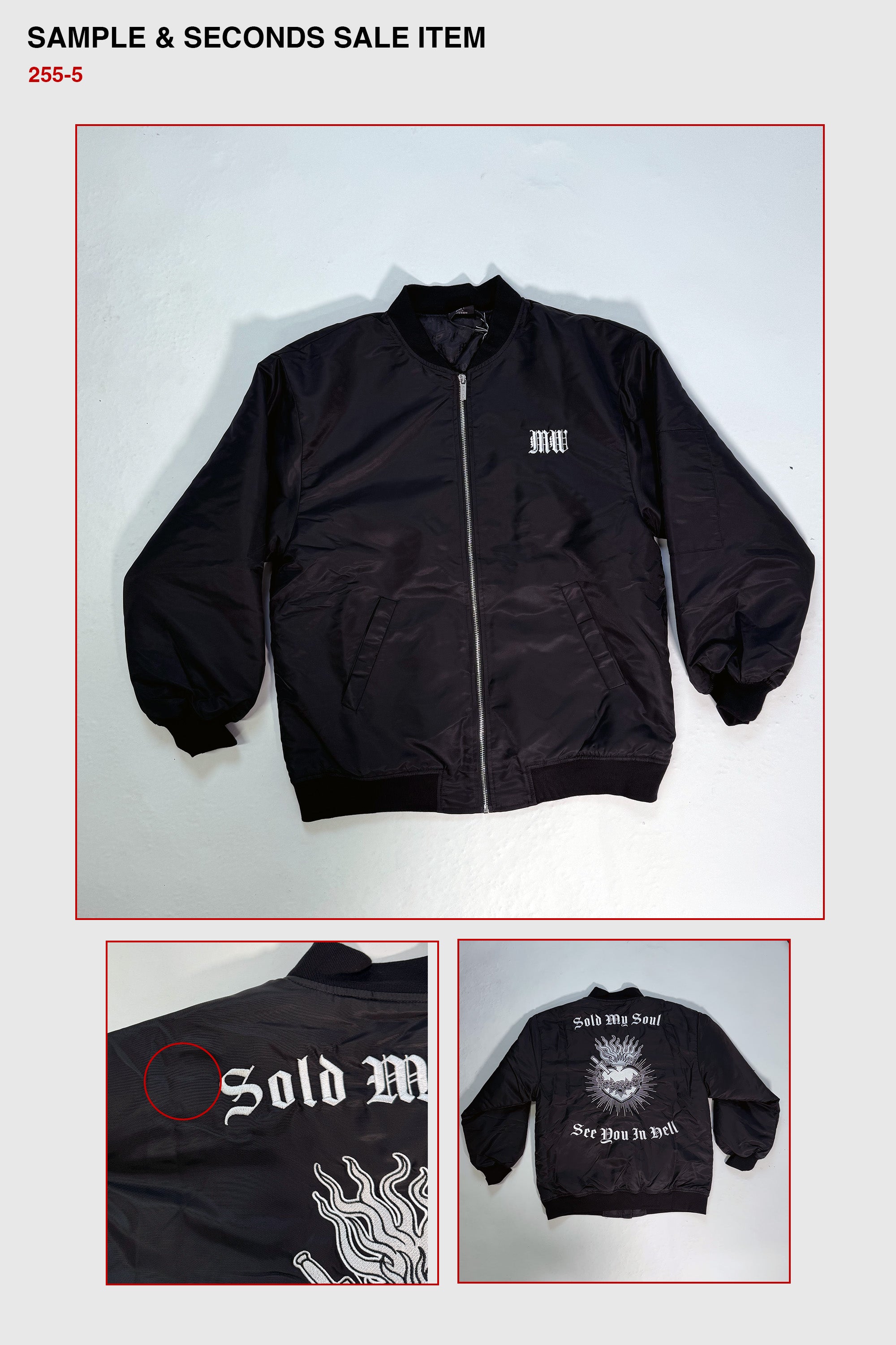 See You In Hell Oversized Bomber Jacket II - SAMPLE SALE