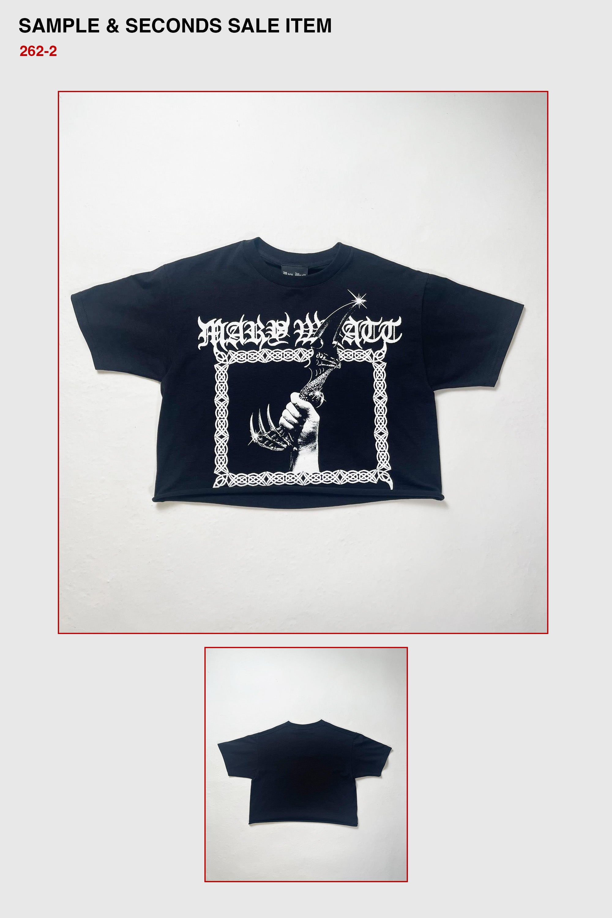 Athame Cropped Cut-Off Tee - SAMPLE SALE