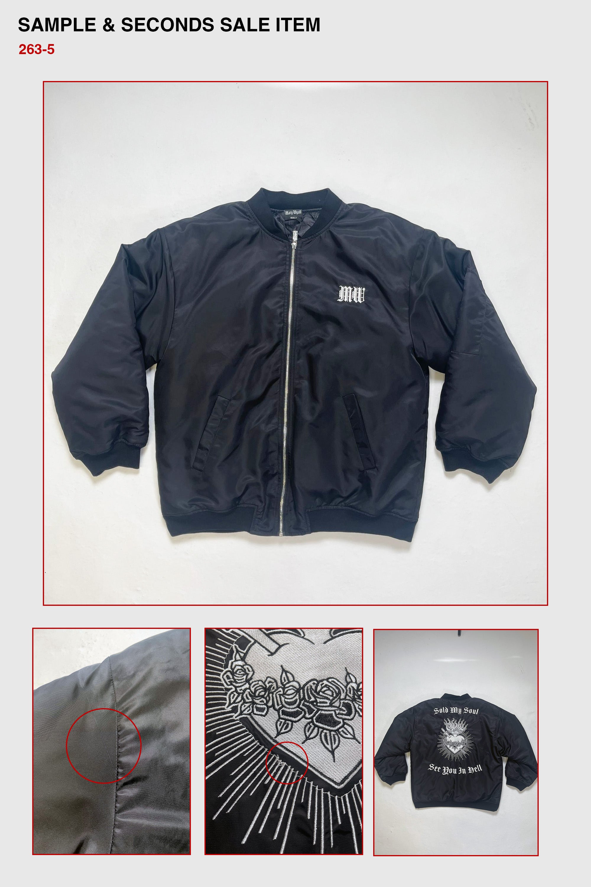 See You In Hell Oversized Bomber Jacket II - SAMPLE SALE