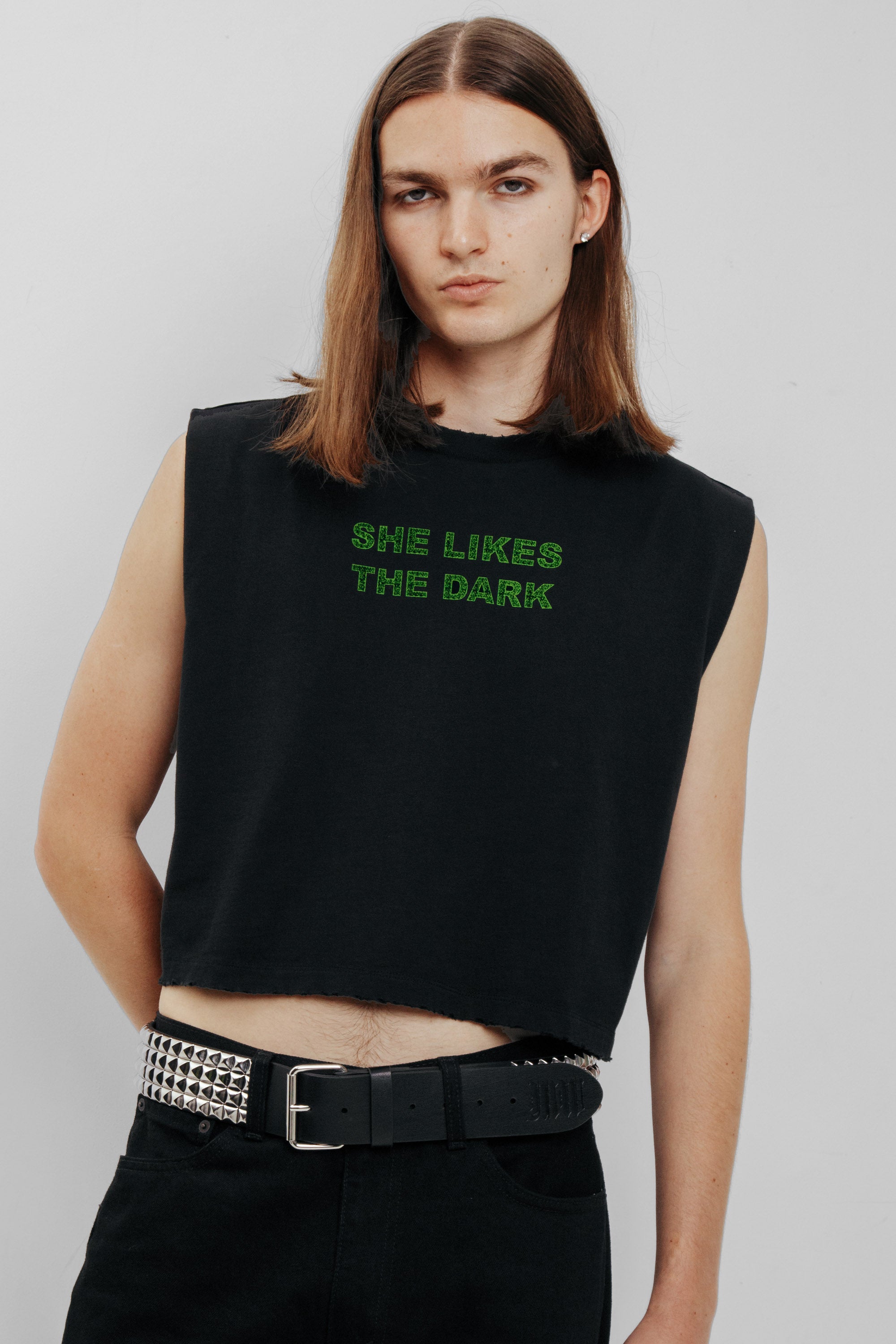 Black No.1 Cropped Tank