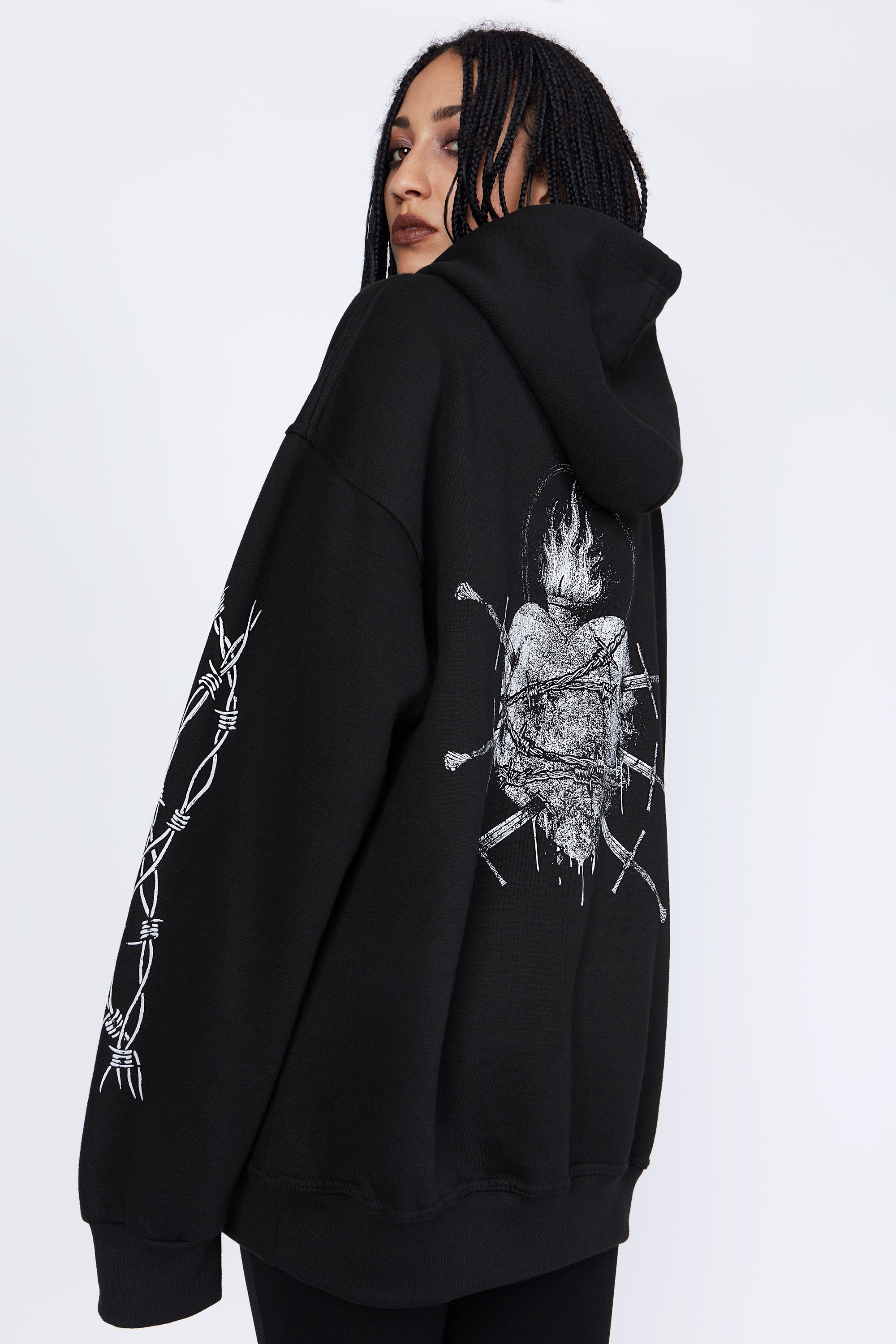 Cold Heart Oversized Pullover Hoodie - Mary Wyatt London