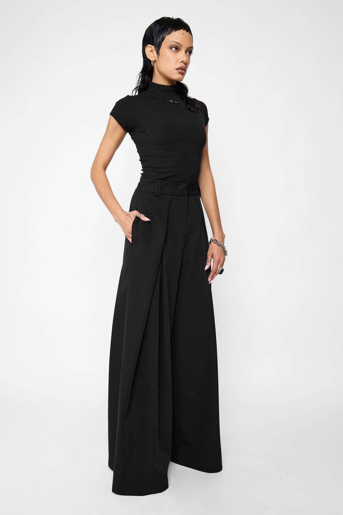 Caden Pleated Wide Leg Trousers
