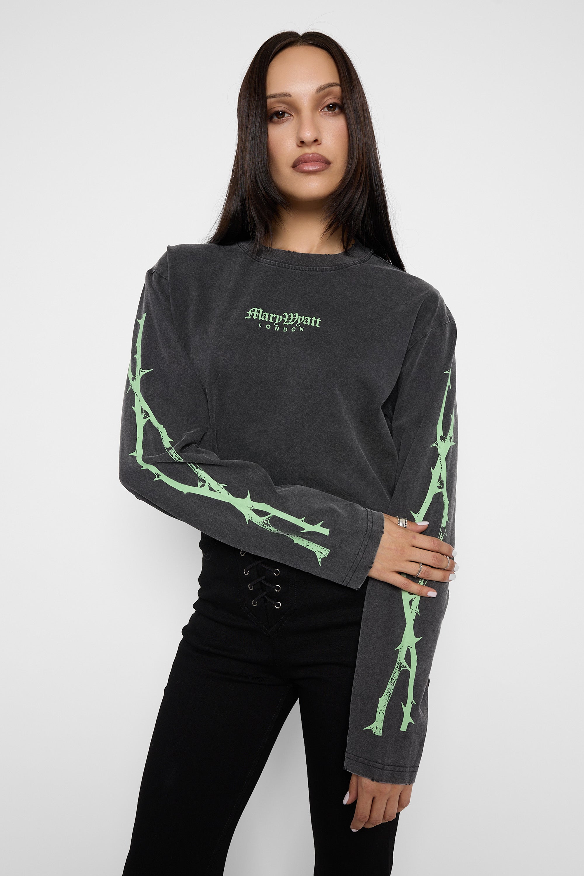 Druidess Cropped Long Sleeve Tee