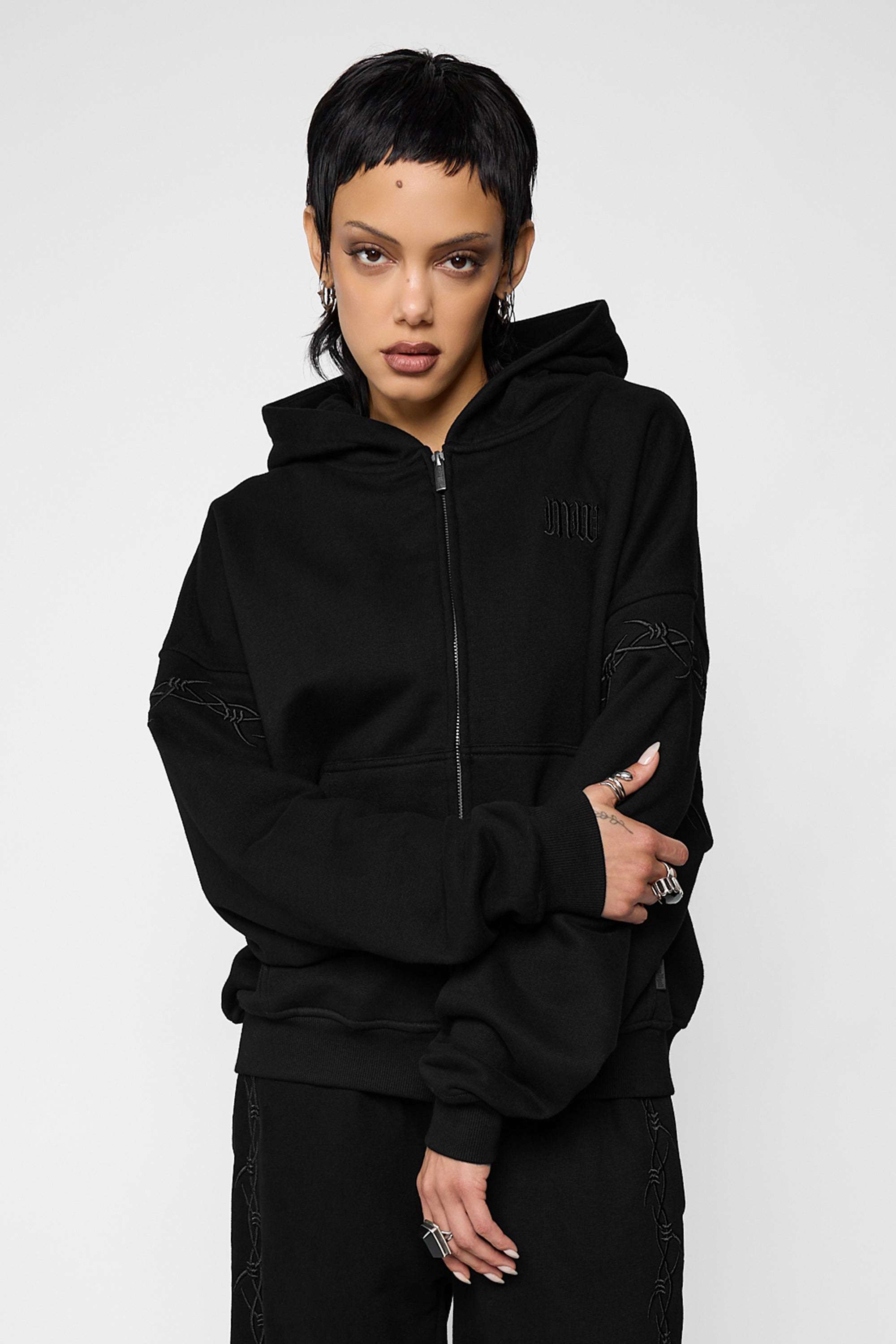Mary Wyatt London - Immure Oversized Zip Hoodie