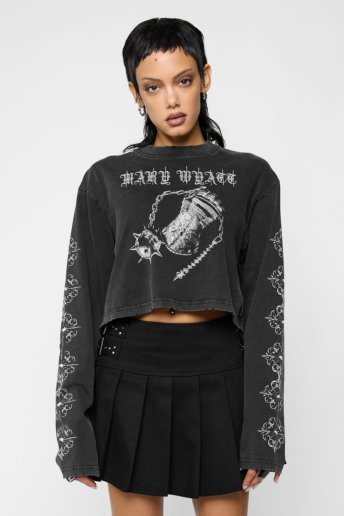 Imperium Cropped Long Sleeve Tee