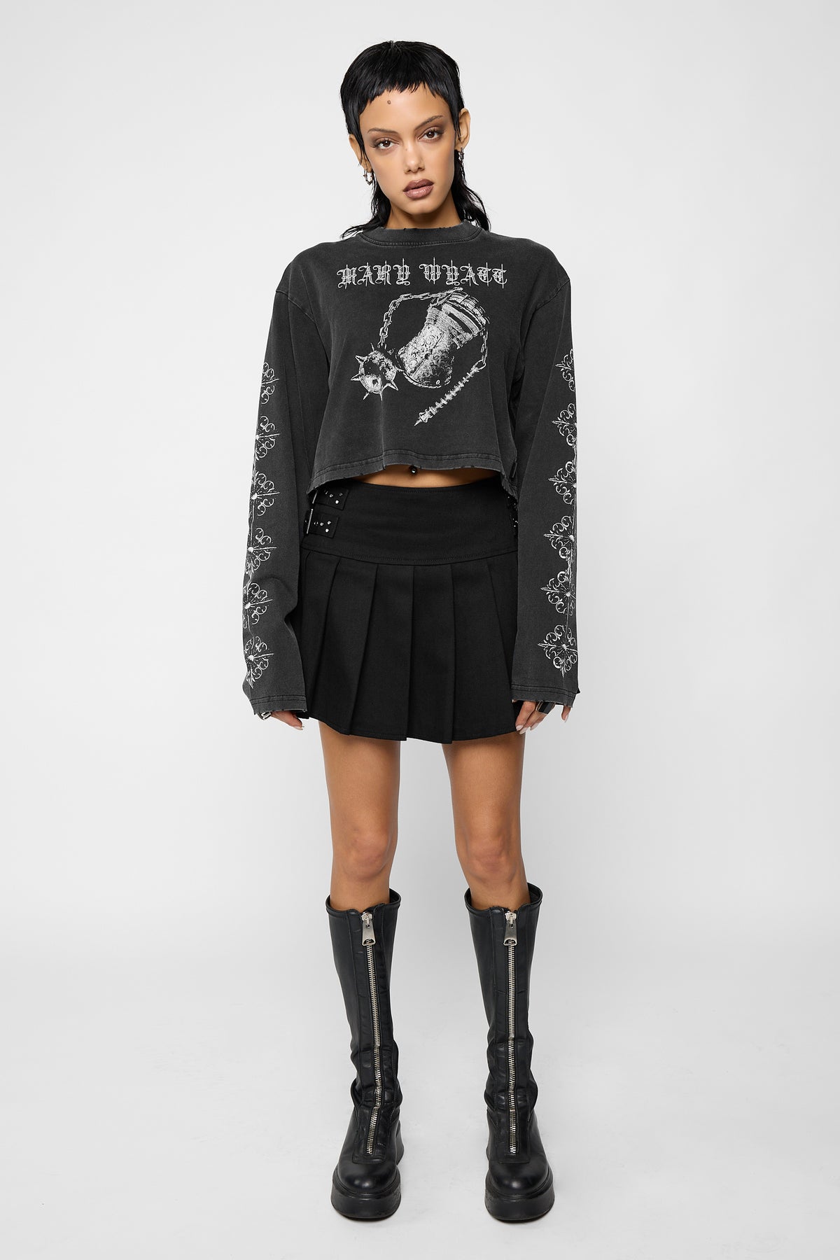 Imperium Cropped Long Sleeve Tee