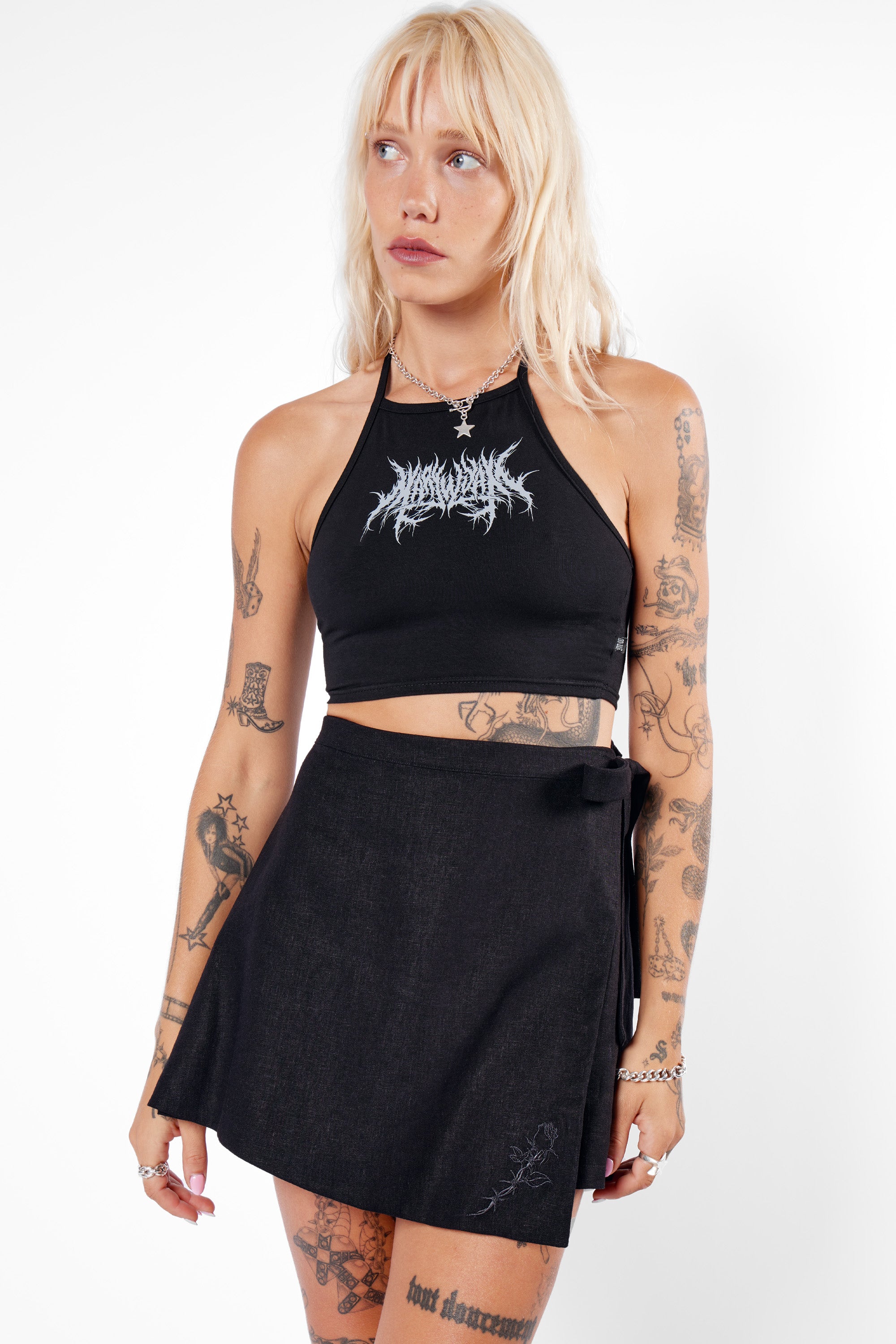 Lorelei Linen Wrap Skort - Mary Wyatt London
