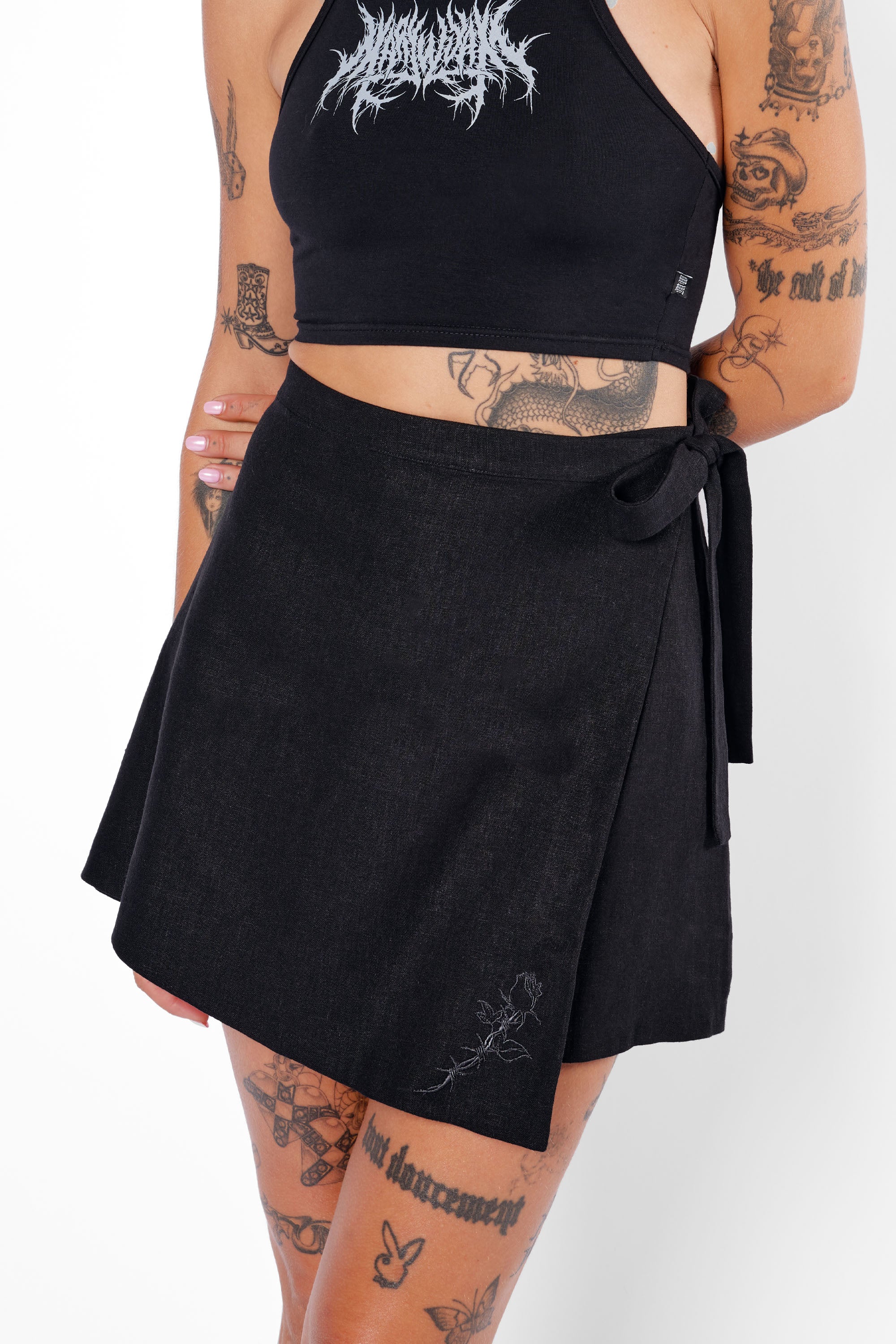 Lorelei Linen Wrap Skort - Mary Wyatt London