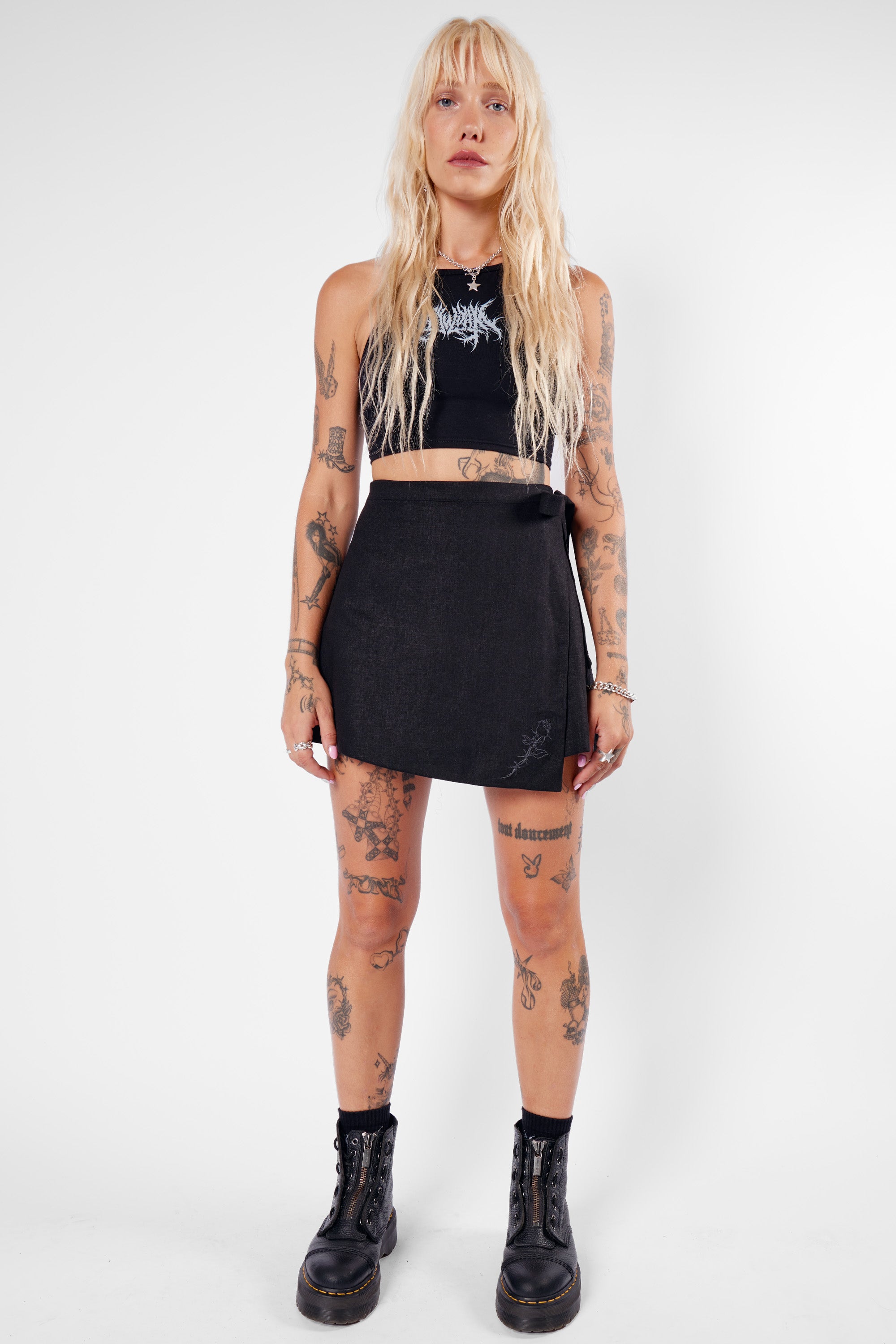 Lorelei Linen Wrap Skort - Mary Wyatt London
