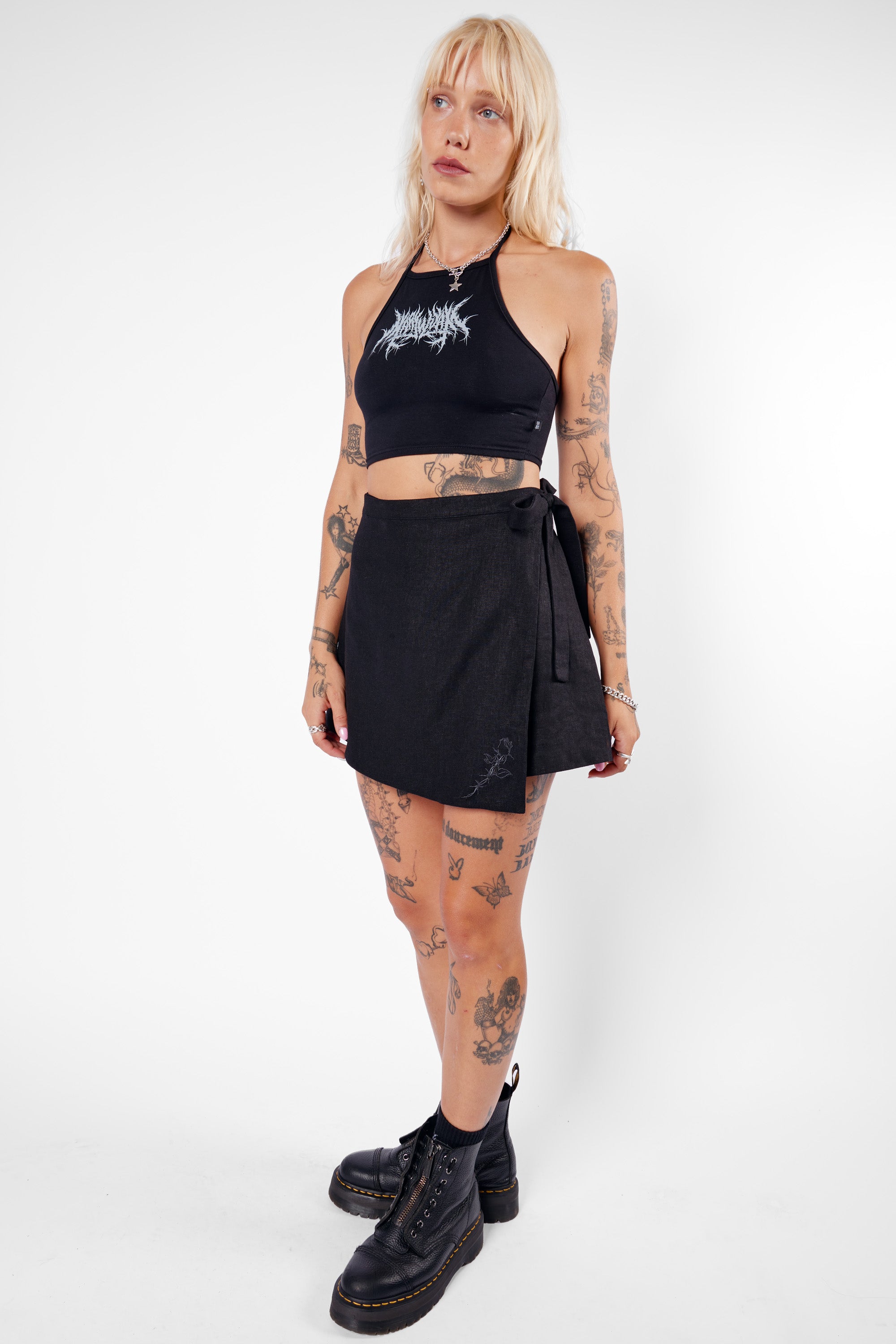 Lorelei Linen Wrap Skort - Mary Wyatt London