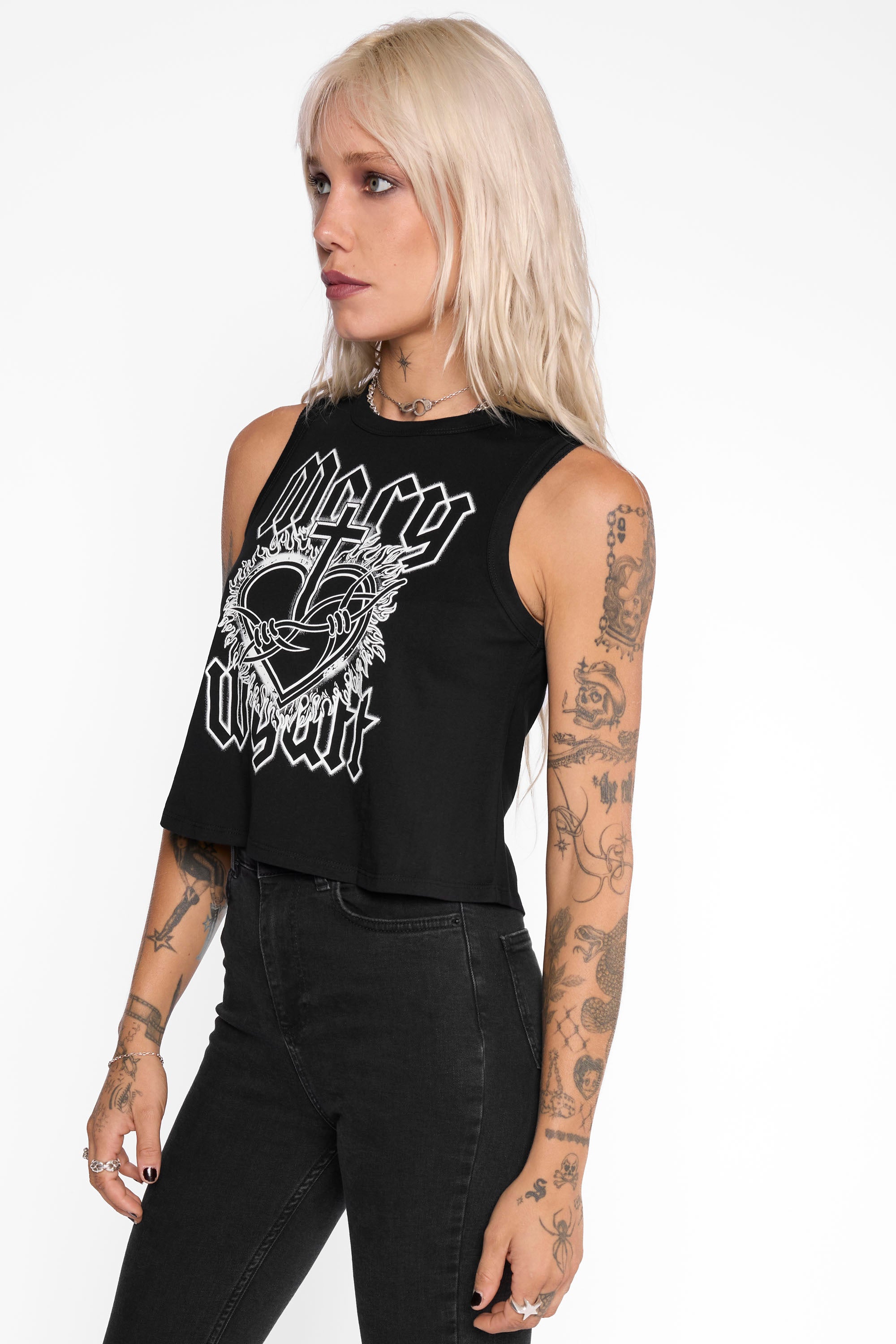 Lourdes Cropped Vest-Mary Wyatt London