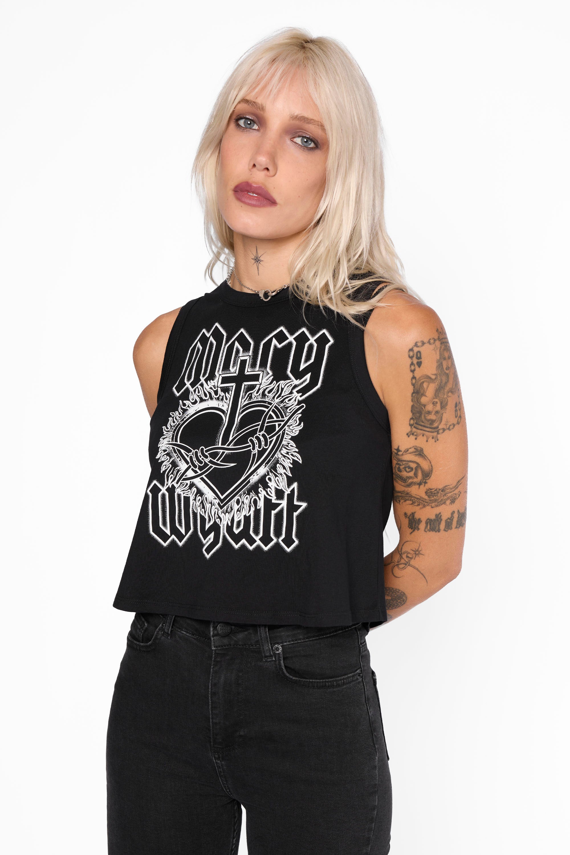Lourdes Cropped Vest-Mary Wyatt London
