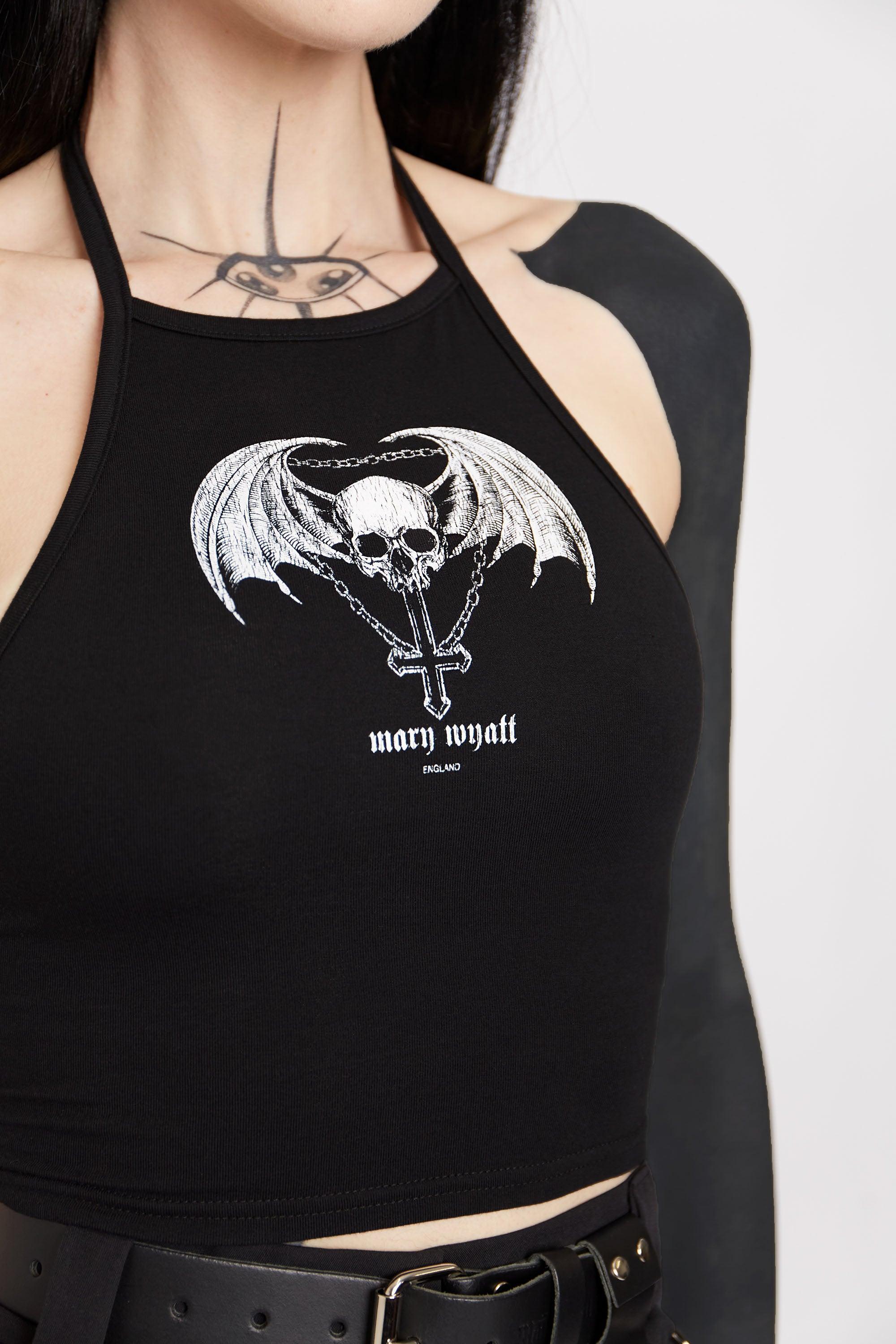 Mortality Halter Crop Top - Mary Wyatt London