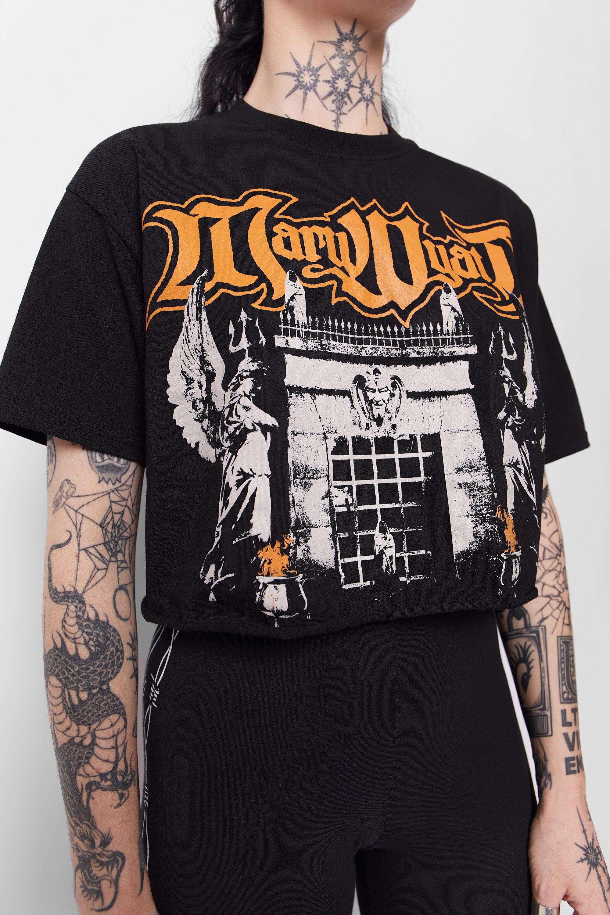 Oblivion Cropped Cut-Off Tee-Mary Wyatt London