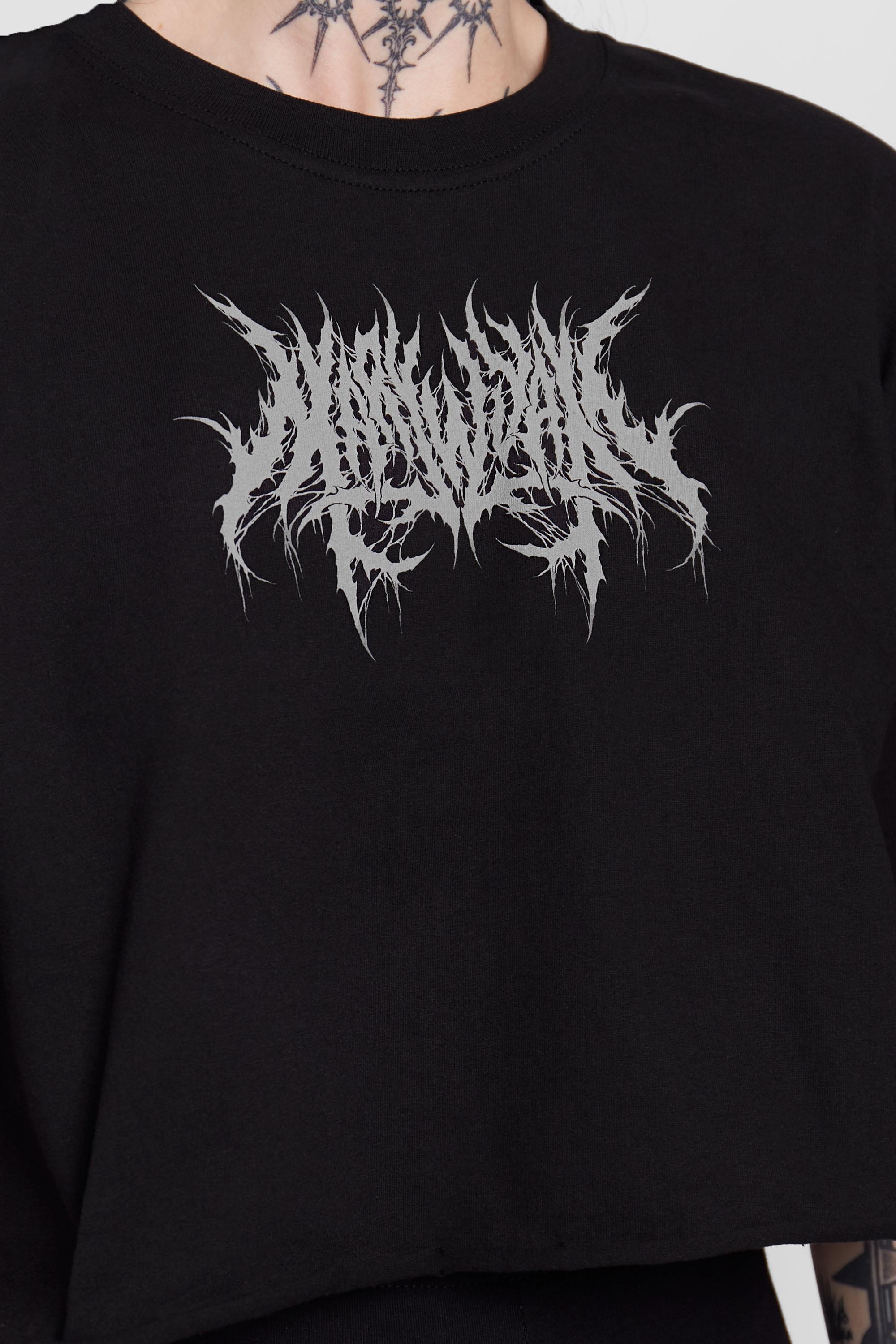 Requiem Cropped Cut-Off Tee-Mary Wyatt London