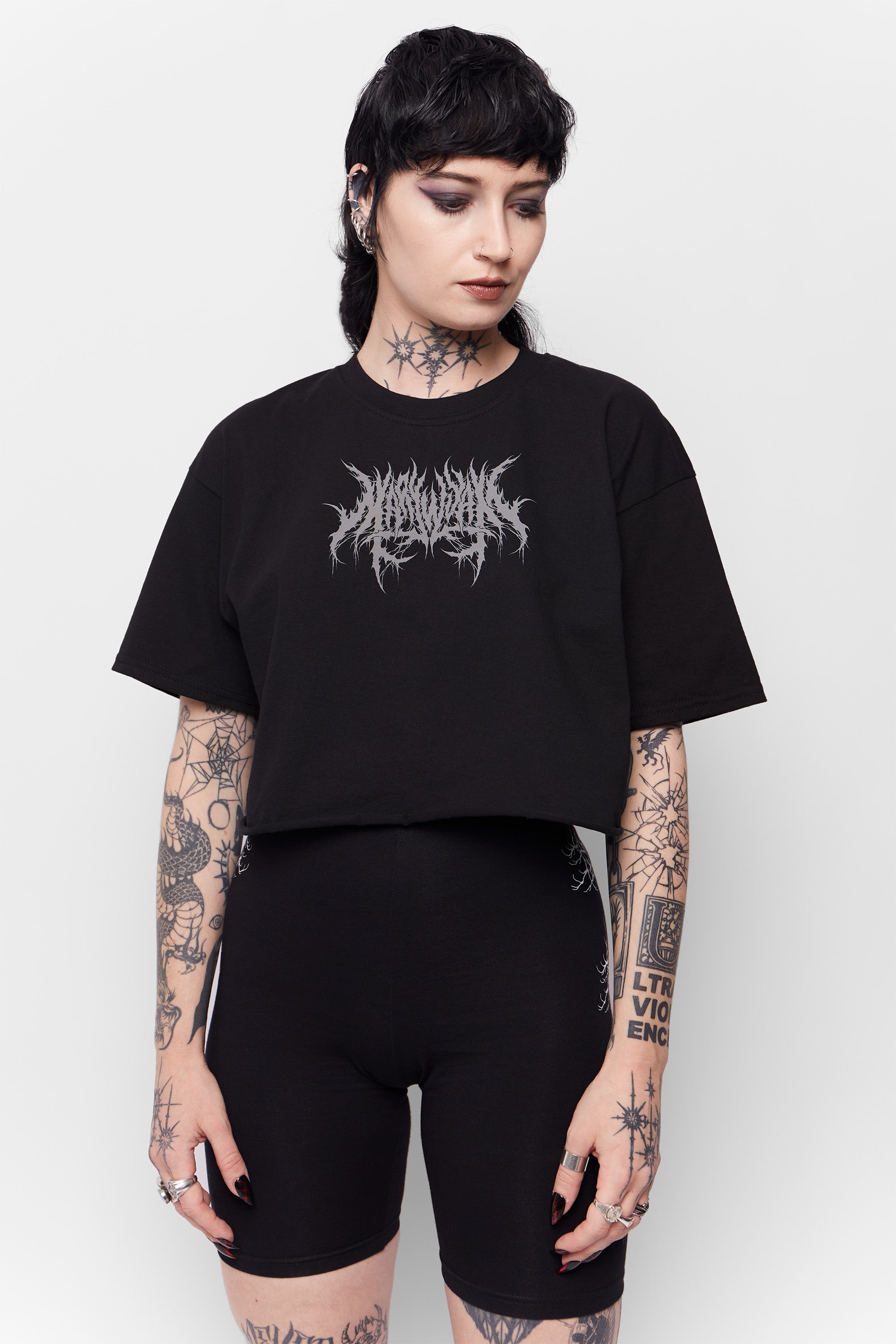 Requiem Cropped Cut-Off Tee-Mary Wyatt London
