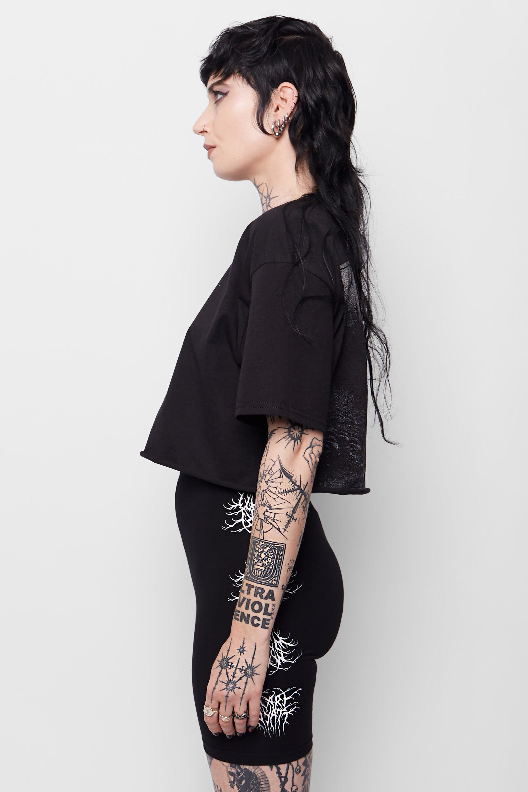 Requiem Cut-Off Cropped Tee - Mary Wyatt London