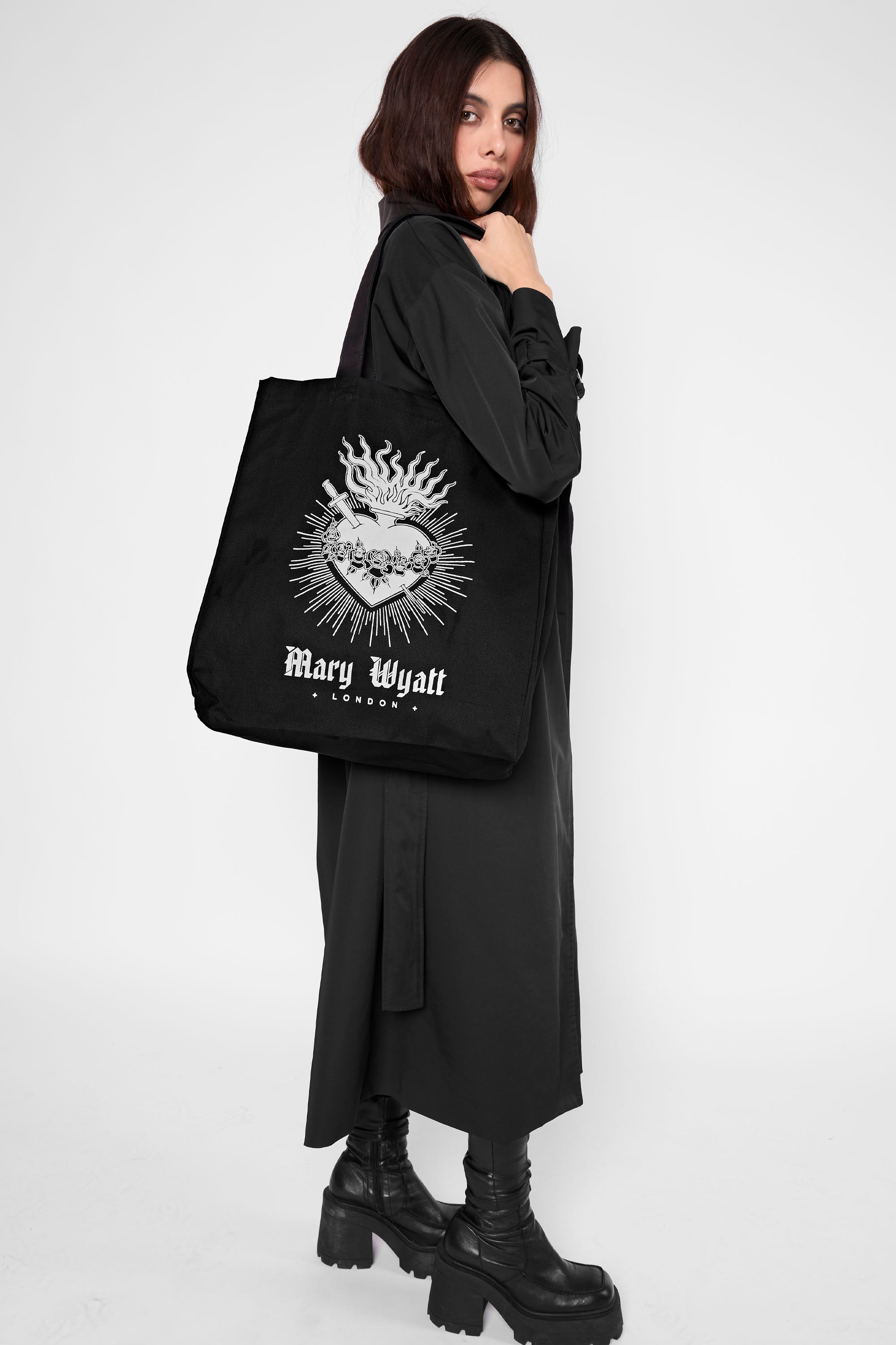 Sacred Heart Canvas Tote Bag-Mary Wyatt London