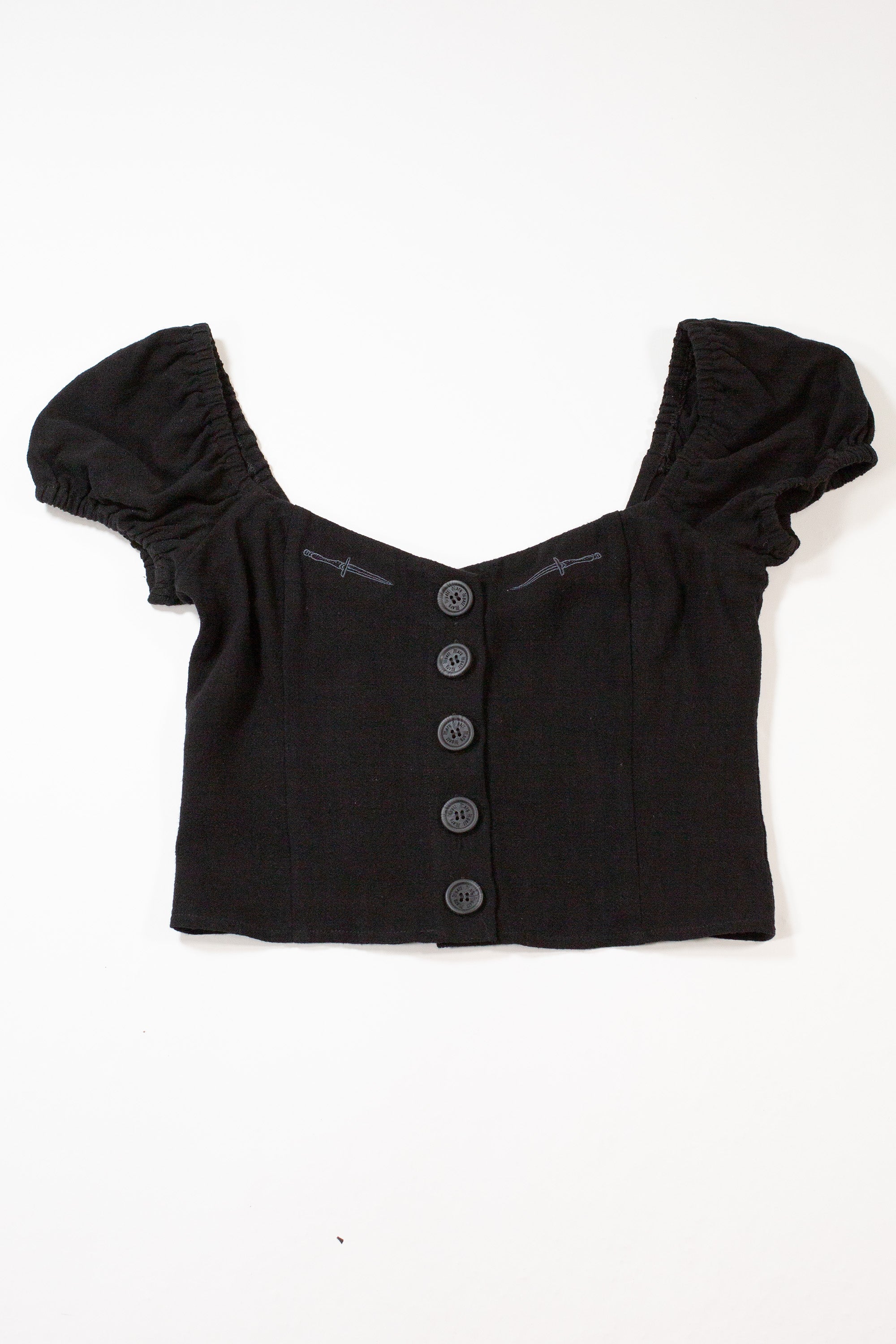 Viviana Linen Button-Up Top - Sample