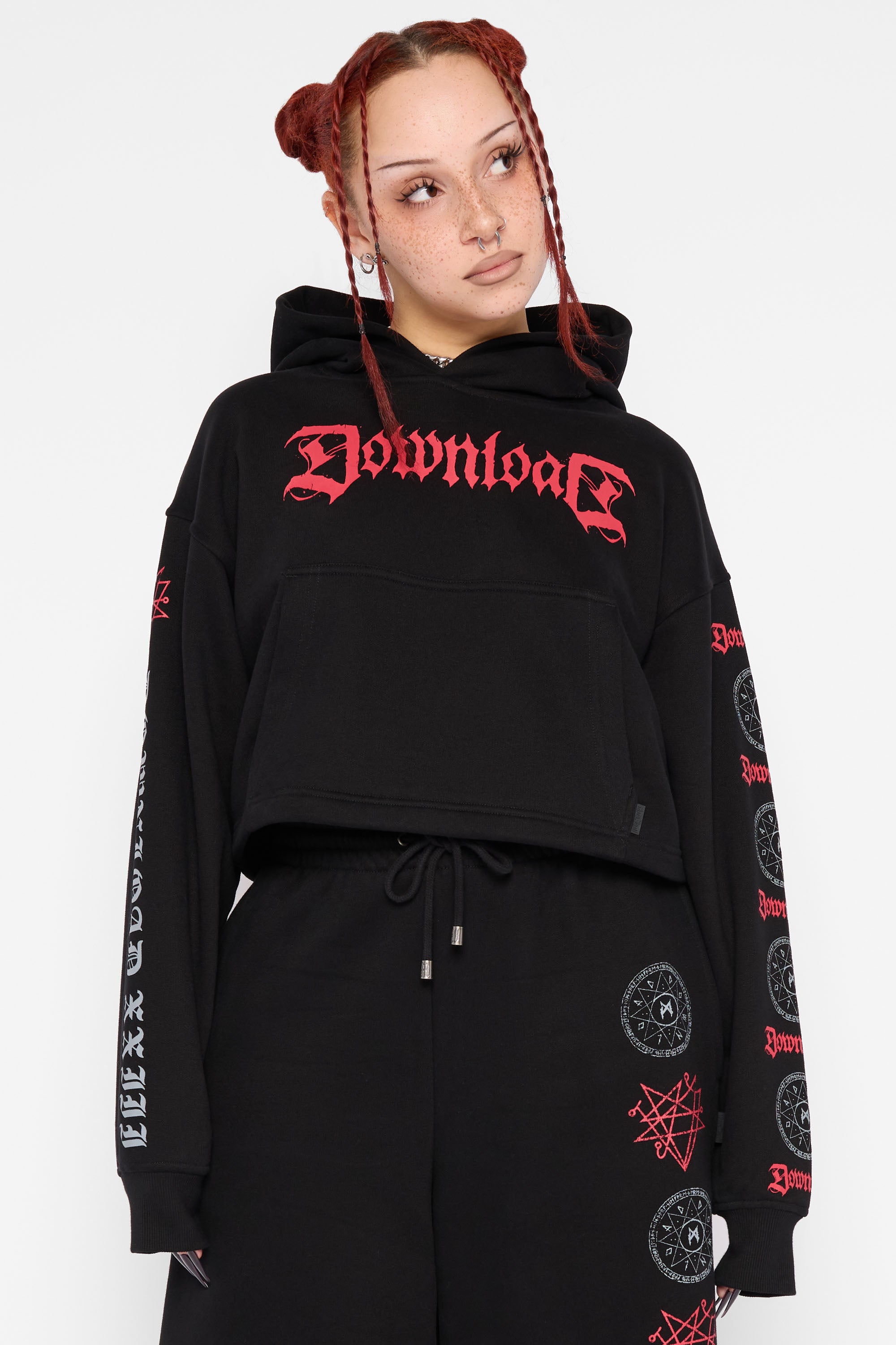 MW DLXXIII Talisman Cropped Hoodie