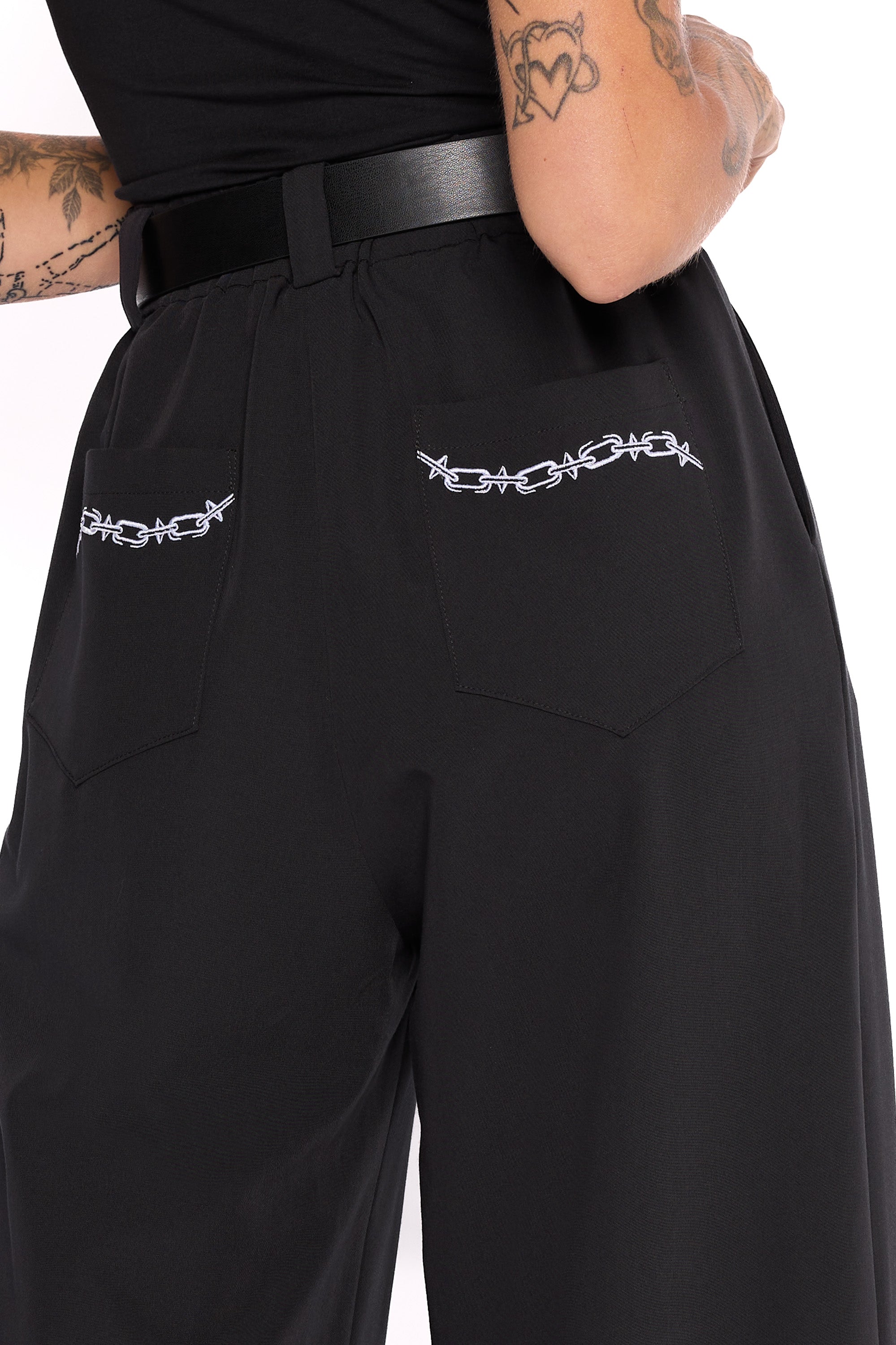 Unchained Wide Leg O-Ring Trouser - DEADSTOCK