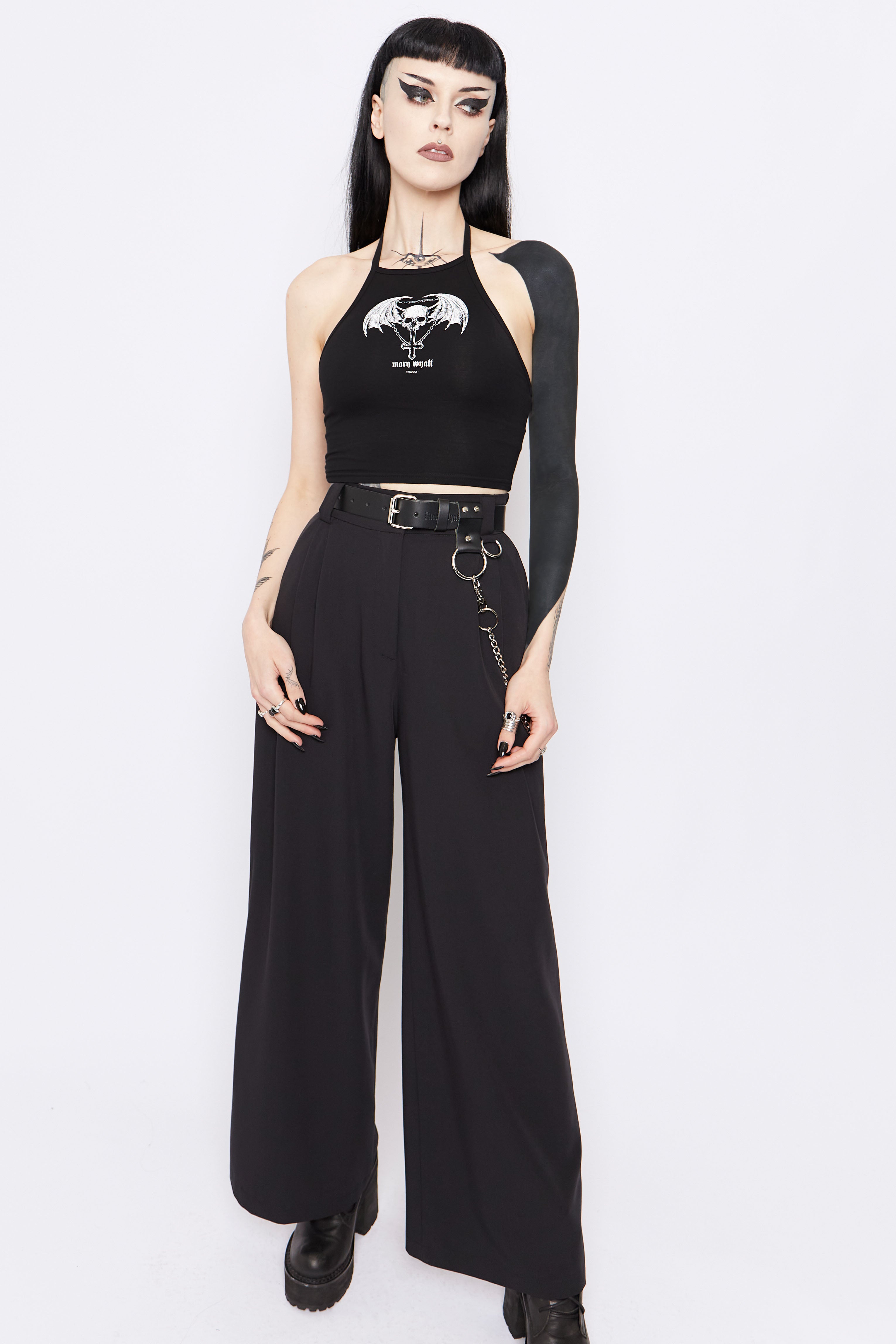 Unchained Wide Leg O-Ring Trousers - Mary Wyatt London