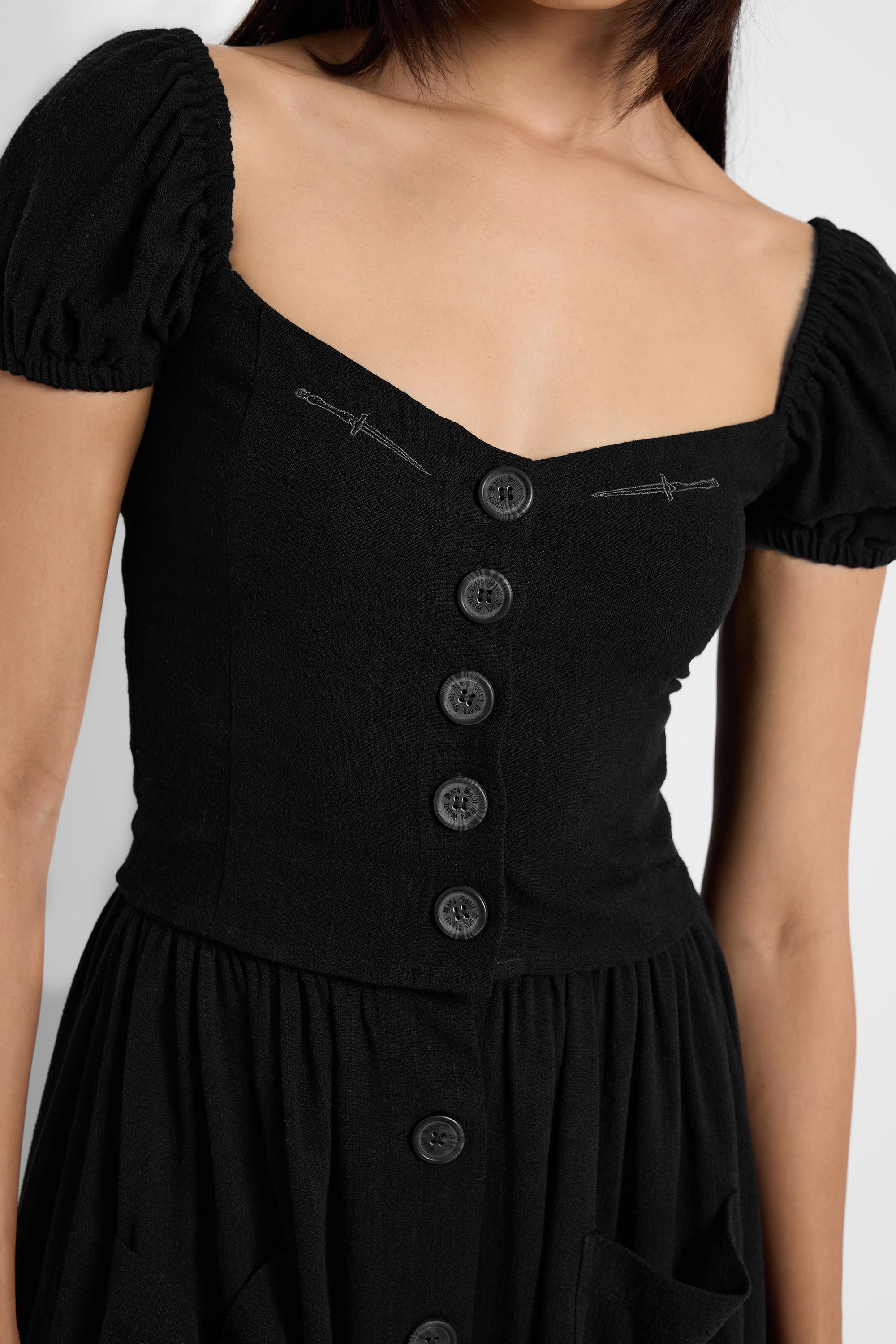 Viviana Linen Button-Up Top