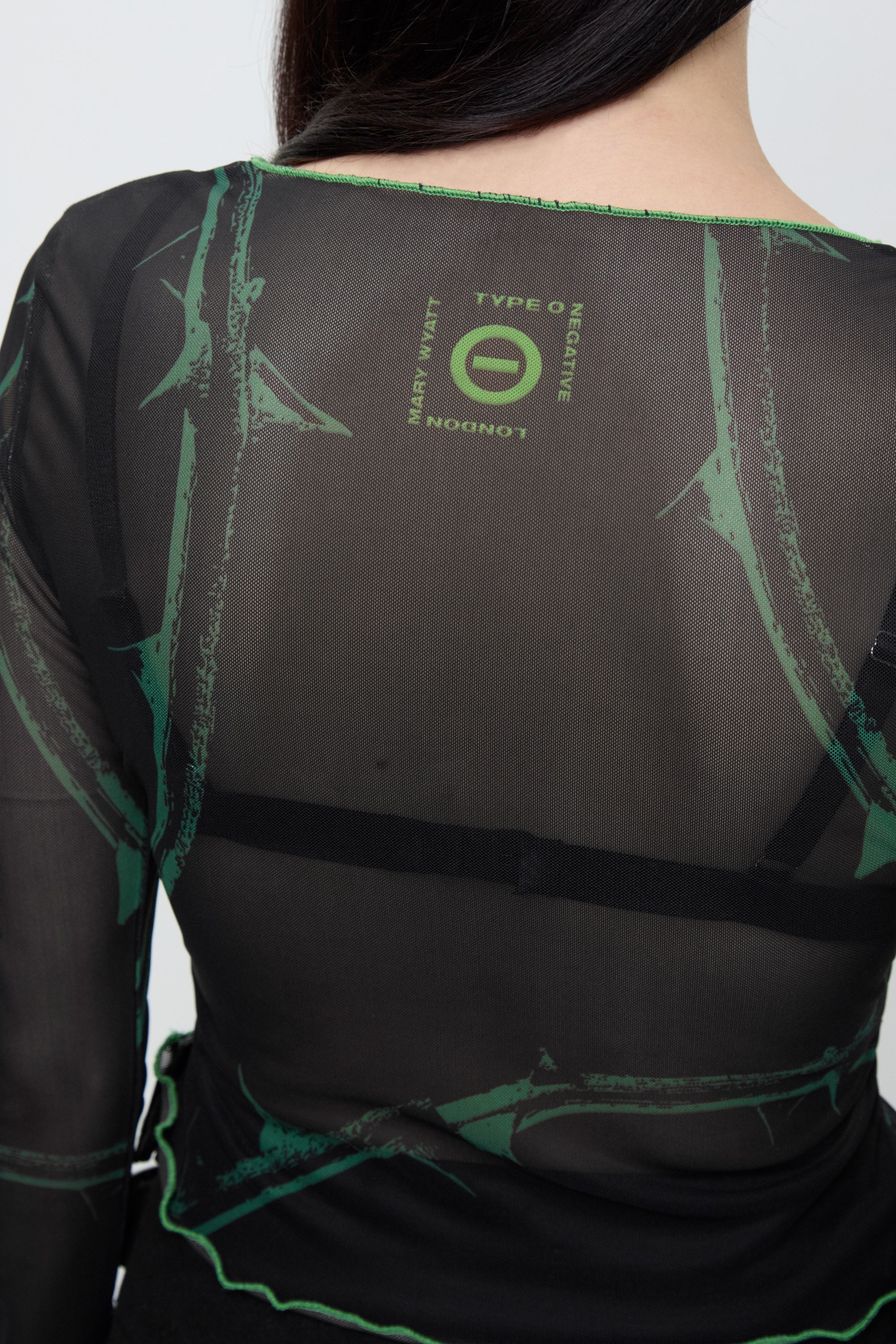 Wolf Moon Long Sleeve Mesh Top