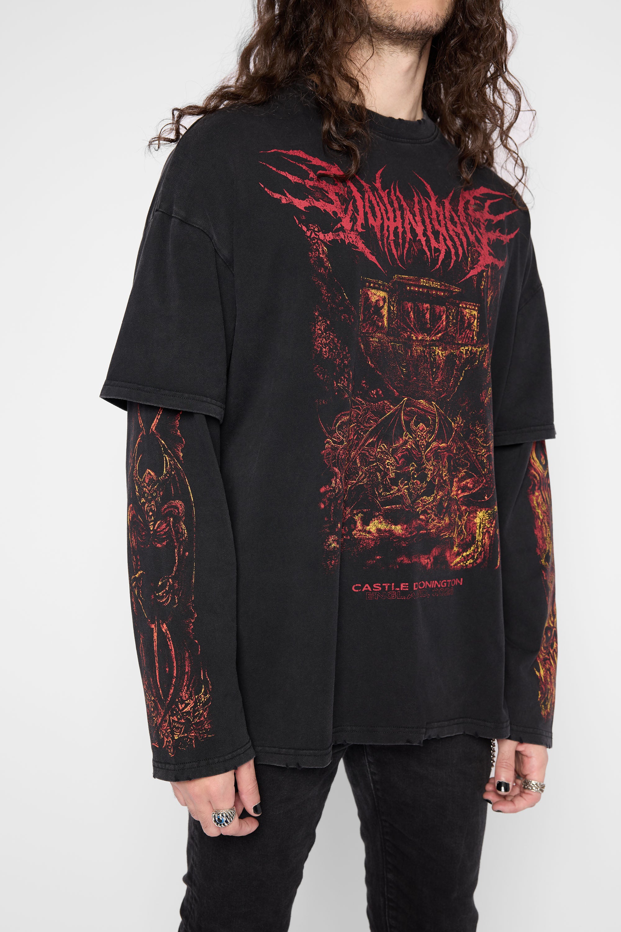 MW DLXXIII Xenolith Oversized Layered Long Sleeve Tee