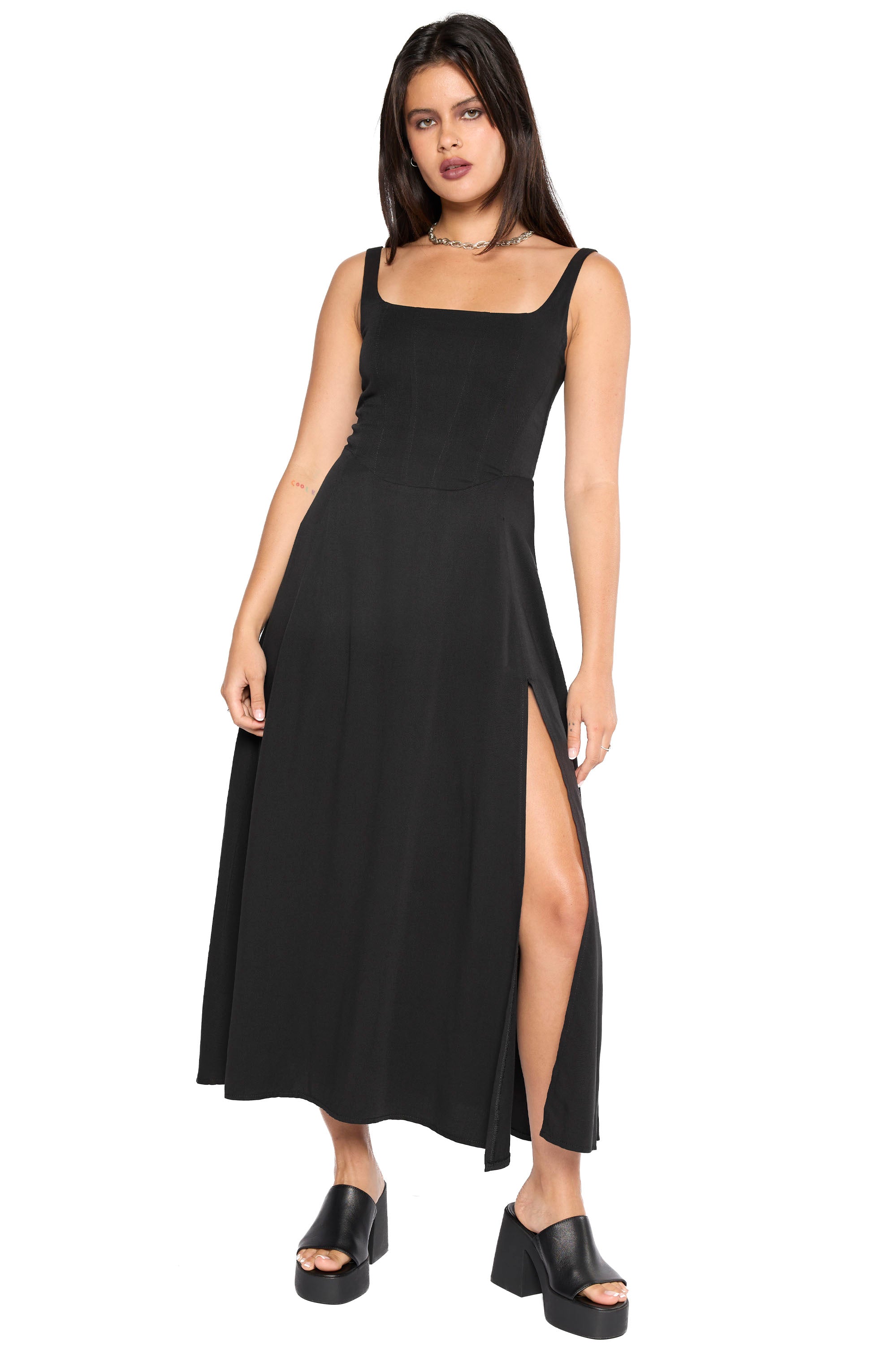Alyx Corset Midi Dress-Mary Wyatt London