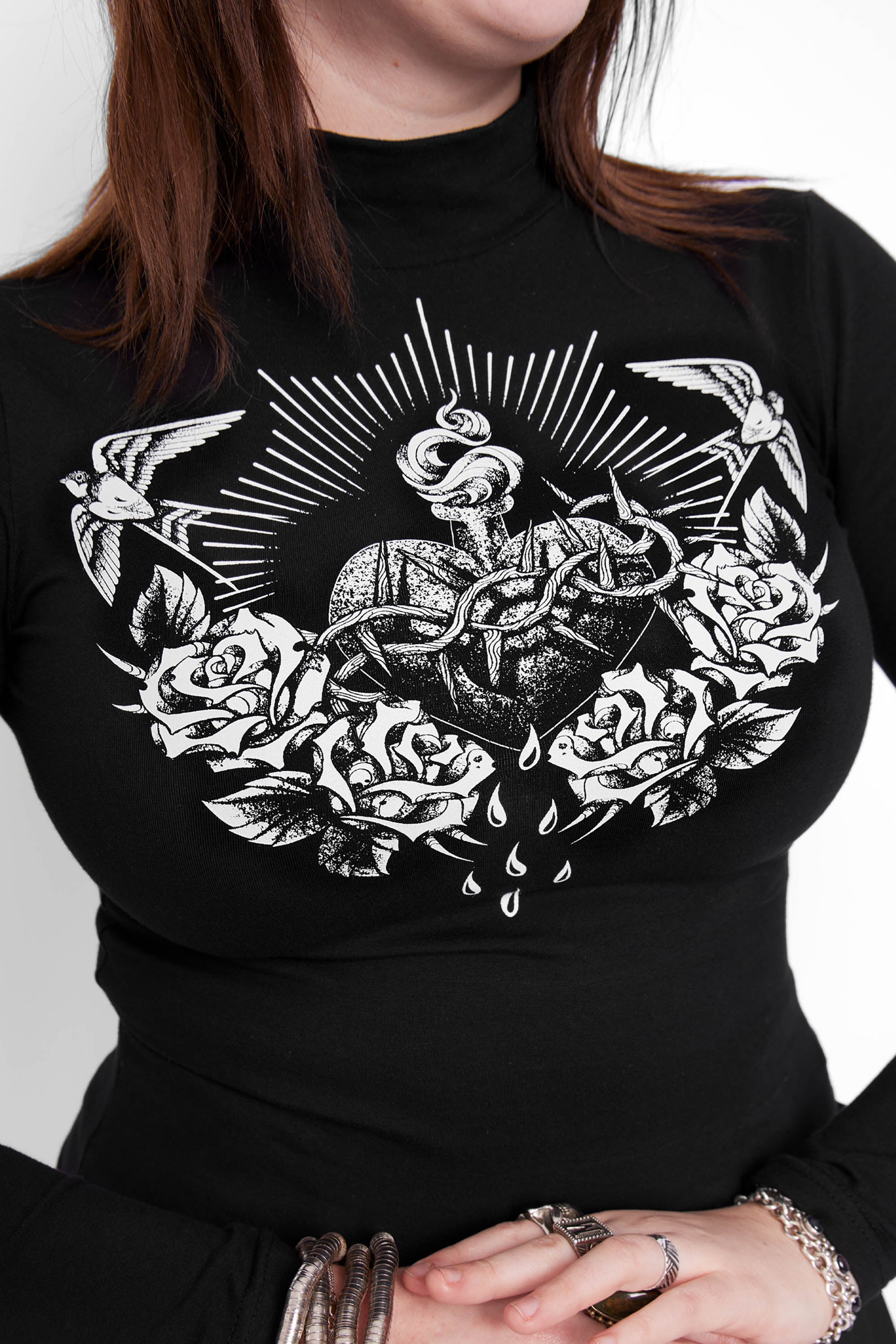 Covet High Neck Long Sleeve Top-Mary Wyatt London