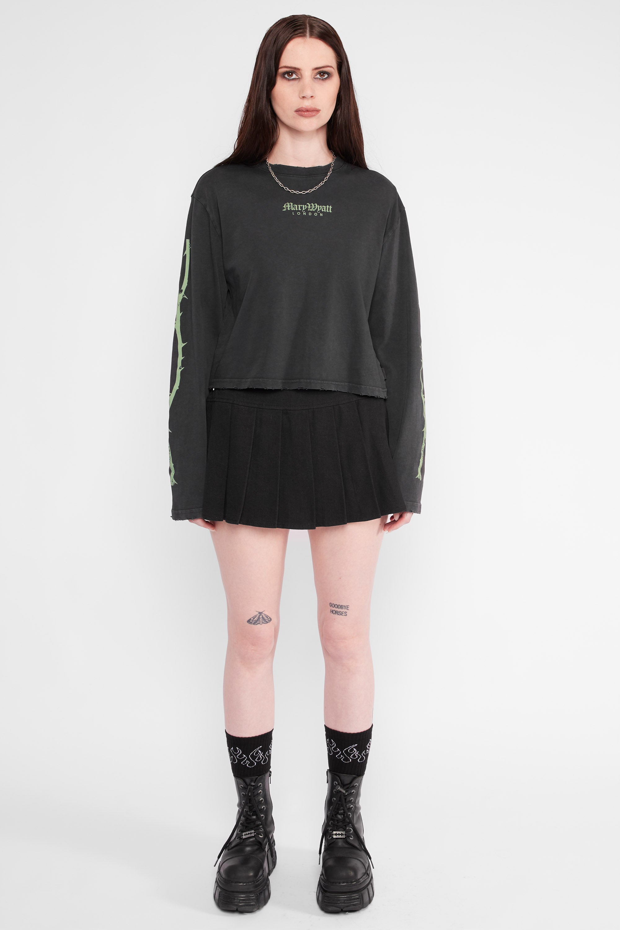 Druidess Cropped Long Sleeve Tee