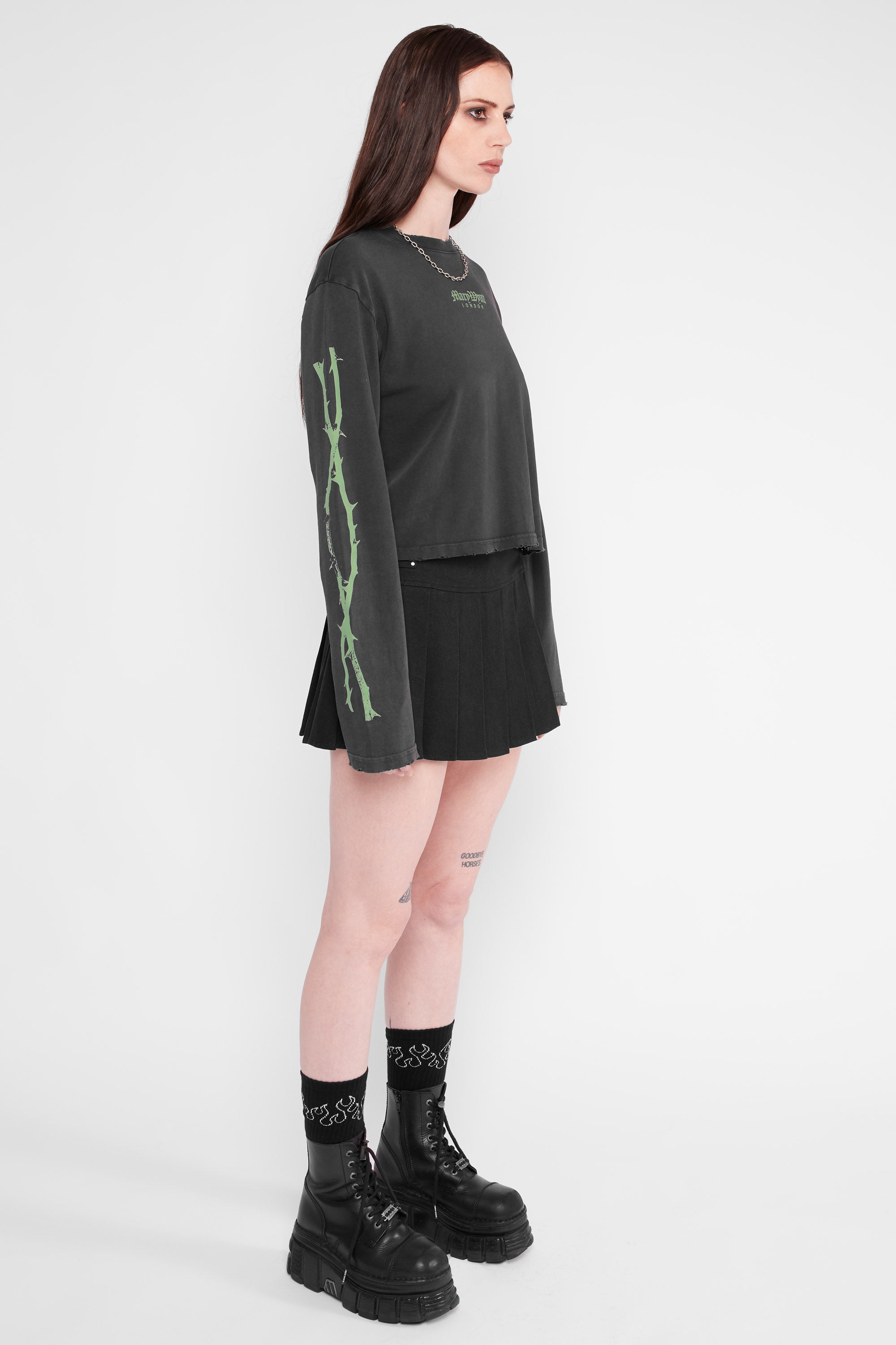 Druidess Cropped Long Sleeve Tee