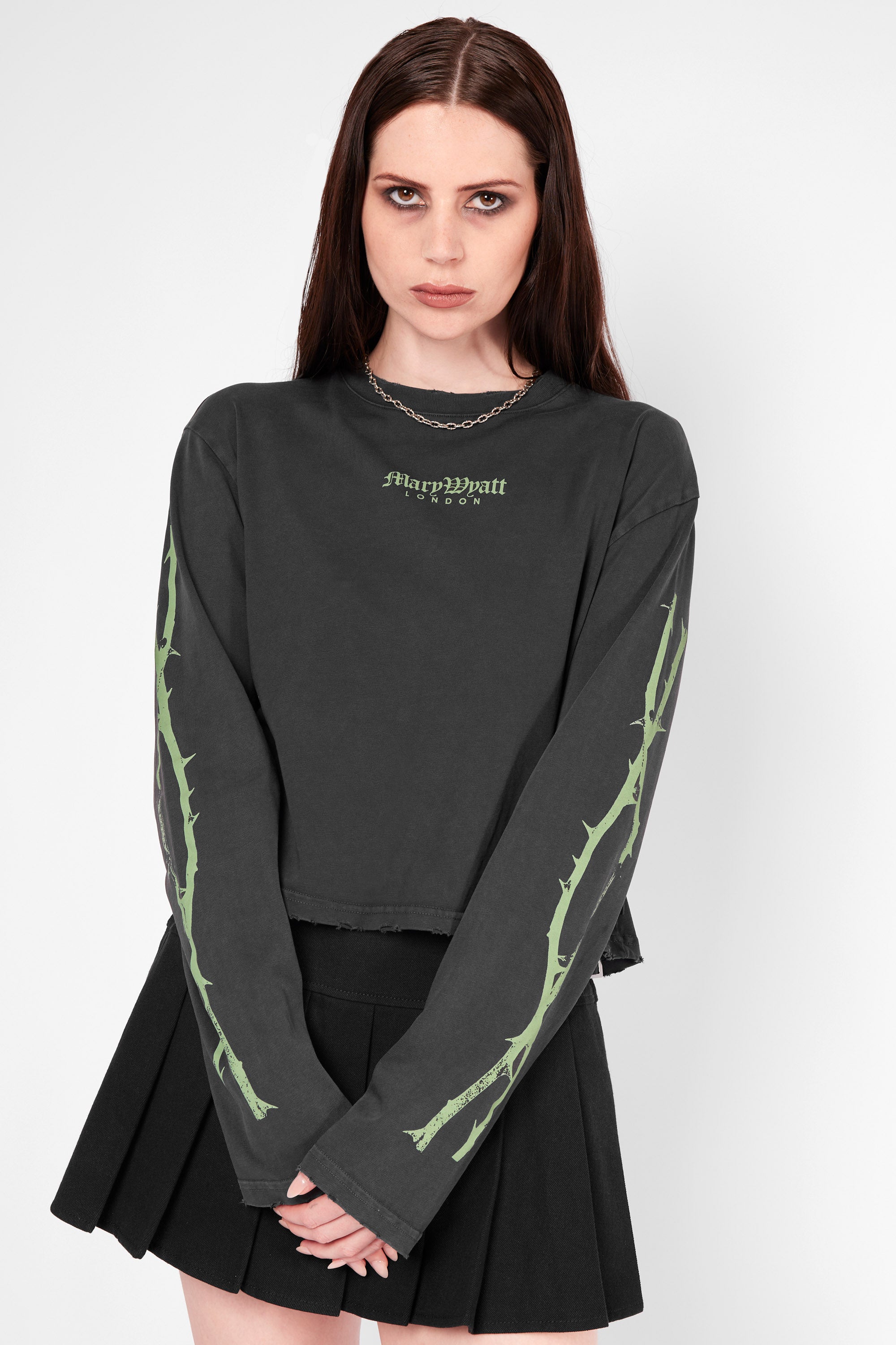 Druidess Cropped Long Sleeve Tee