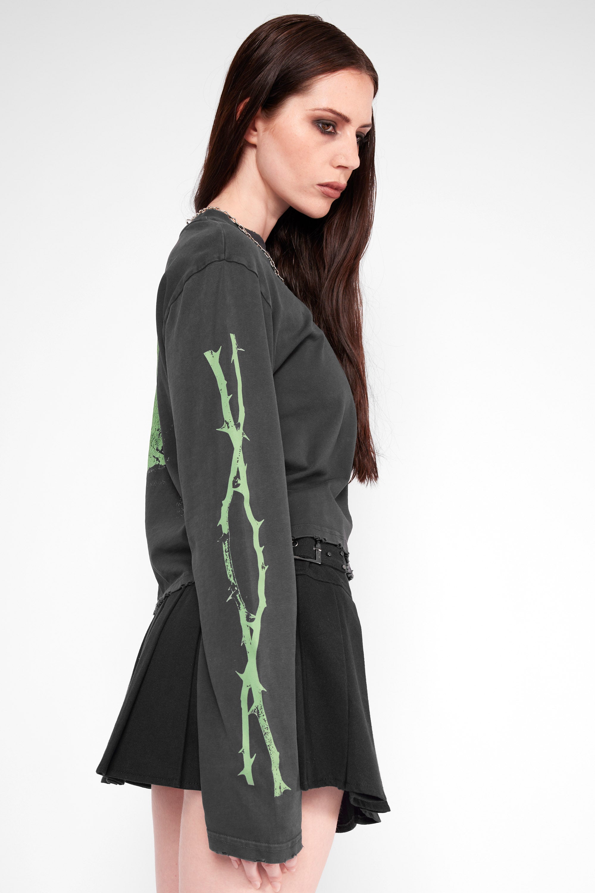 Druidess Cropped Long Sleeve Tee