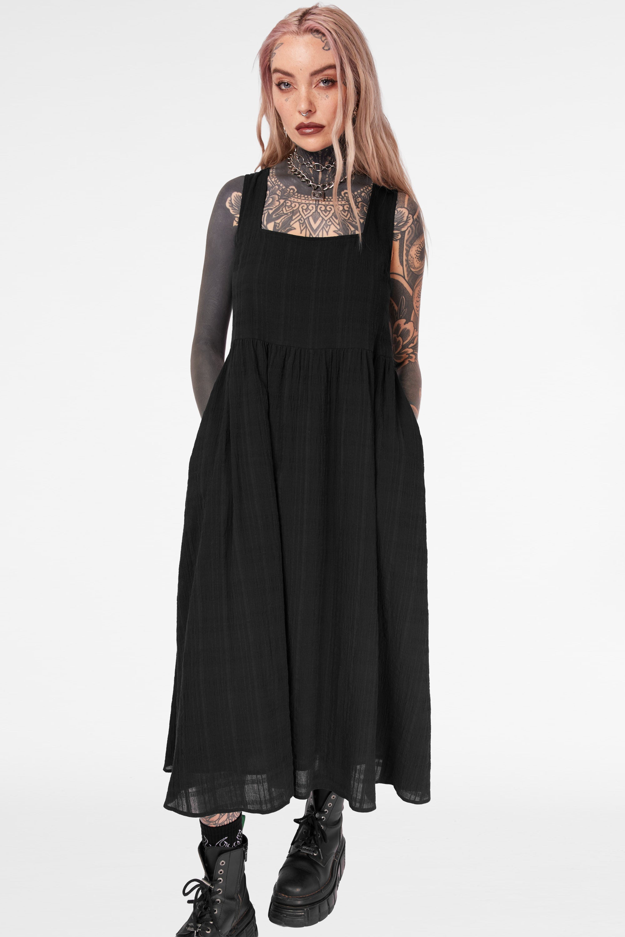 knee length dresses for ladies Kindred Spirits Smock Midi Dress: Shop Flowy Cotton Dresses main image 0
