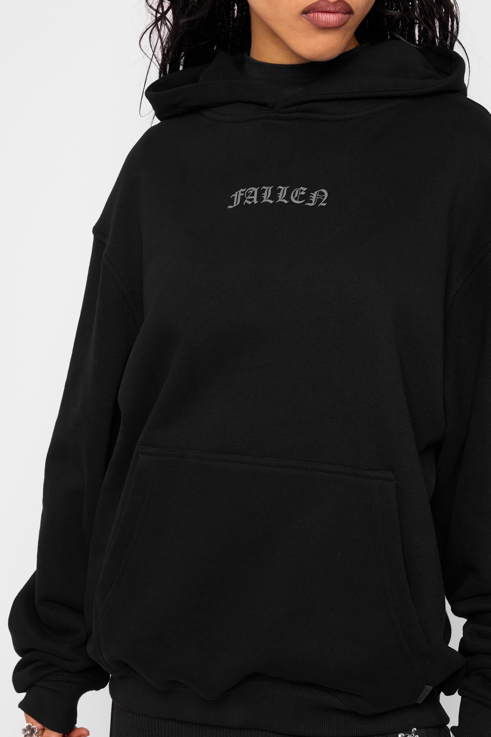 Fallen Oversized Pullover Hoodie-Mary Wyatt London