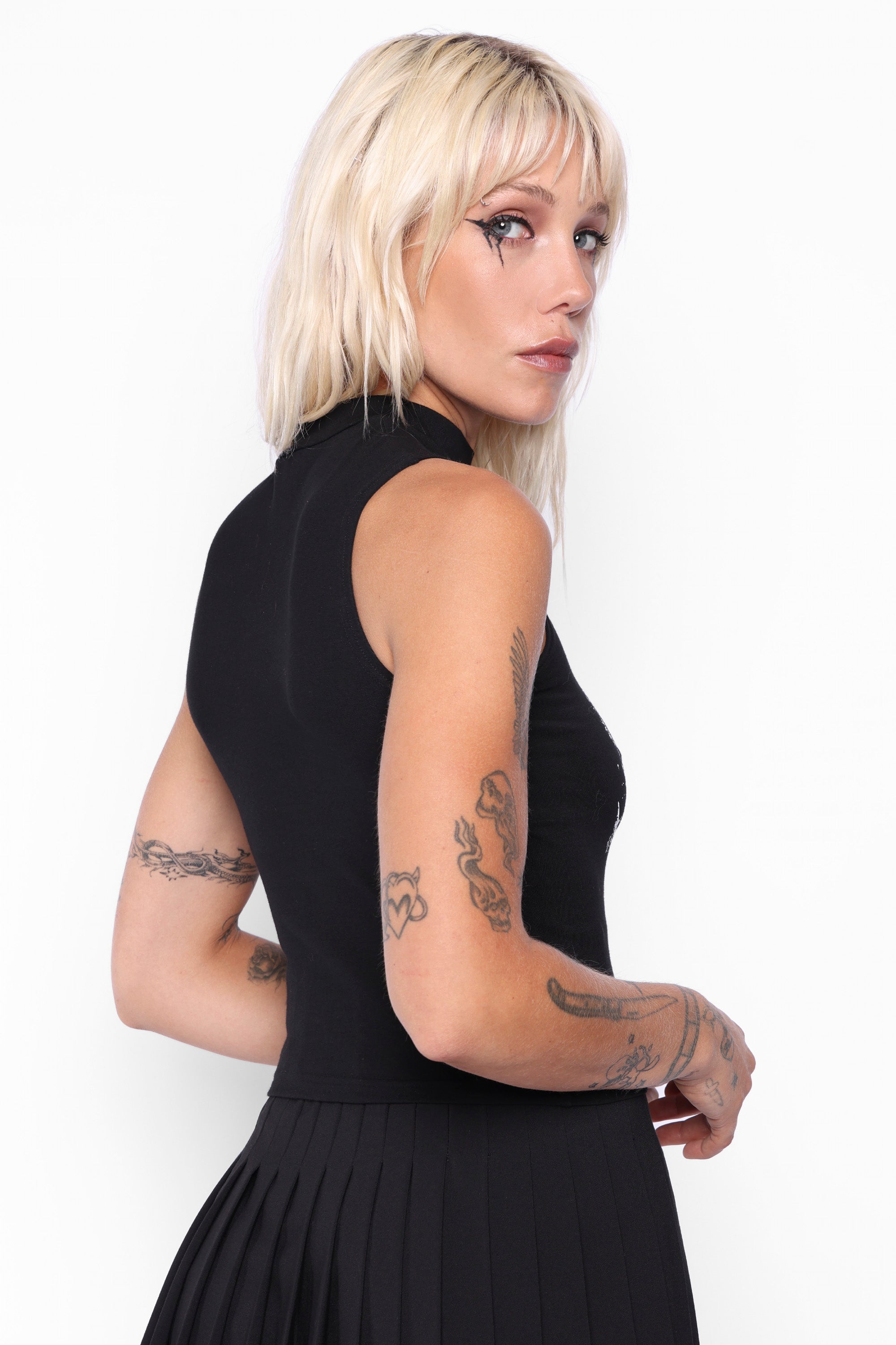 Hallow High Neck Crop Top - Mary Wyatt London