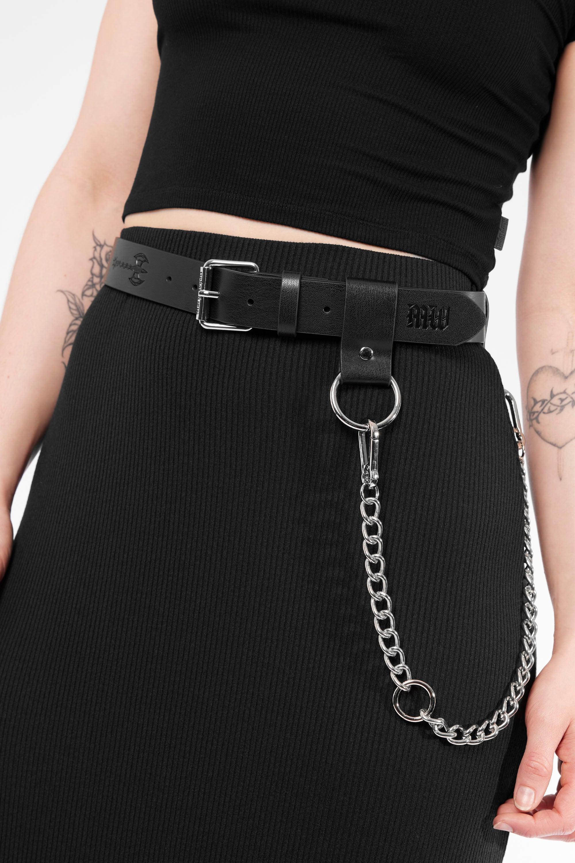 Mary Wyatt London Havoc AppleSkin Leather Chain Belt
