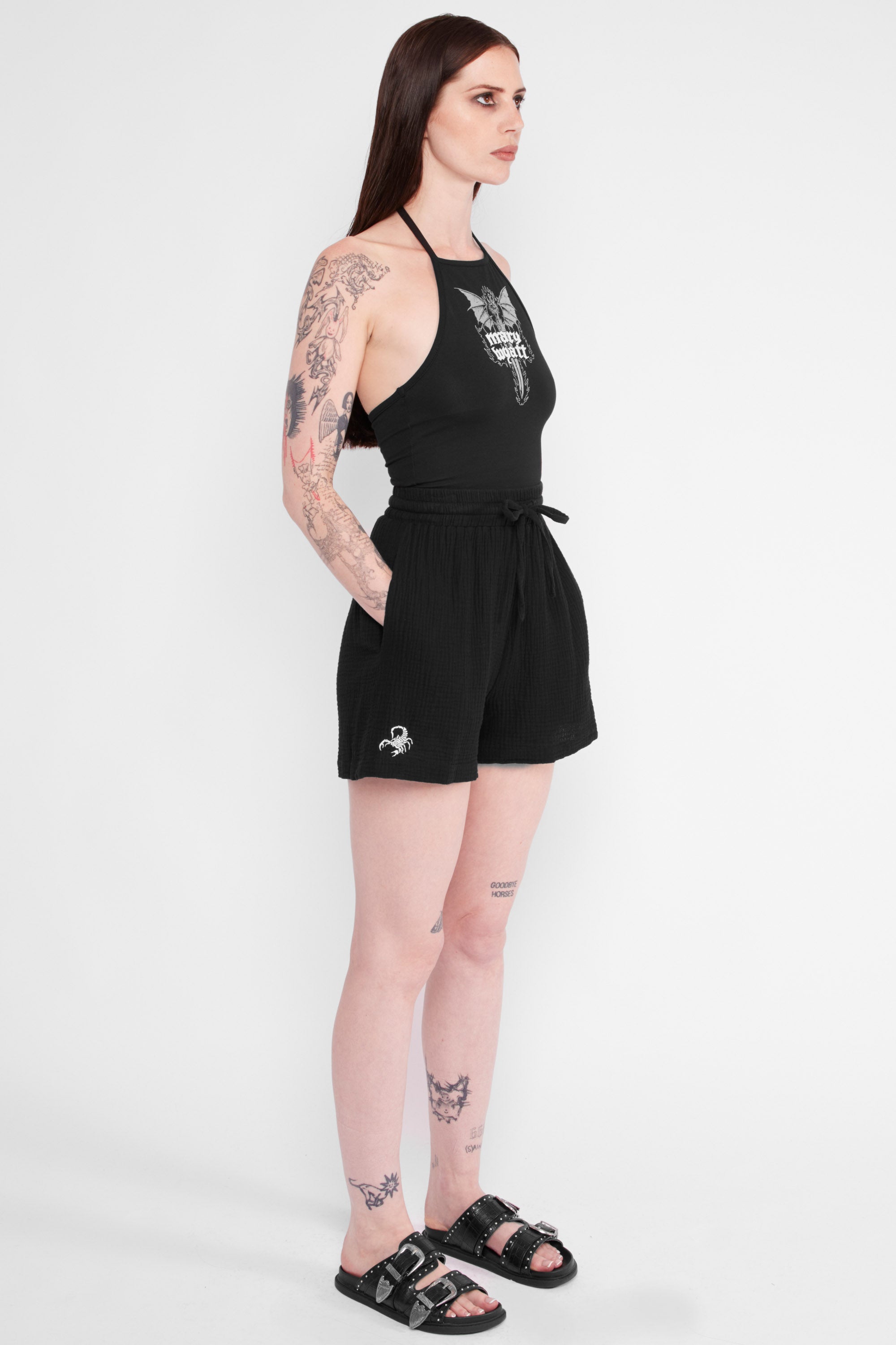 Kali Drawstring Cotton Shorts