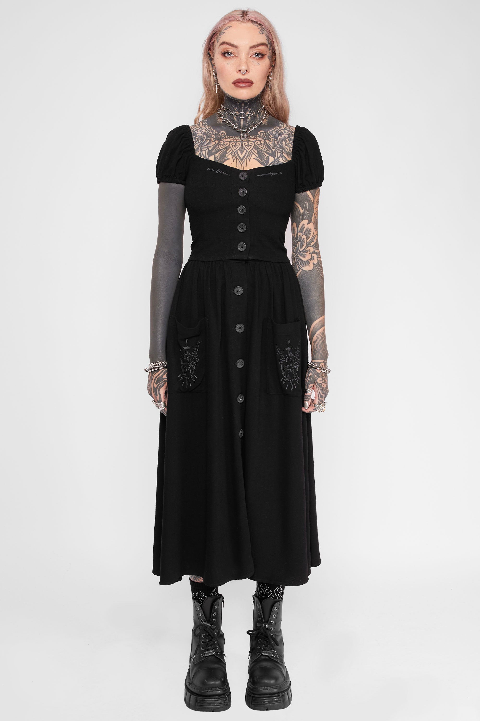 Kassandra Linen Button-Up Midi Skirt