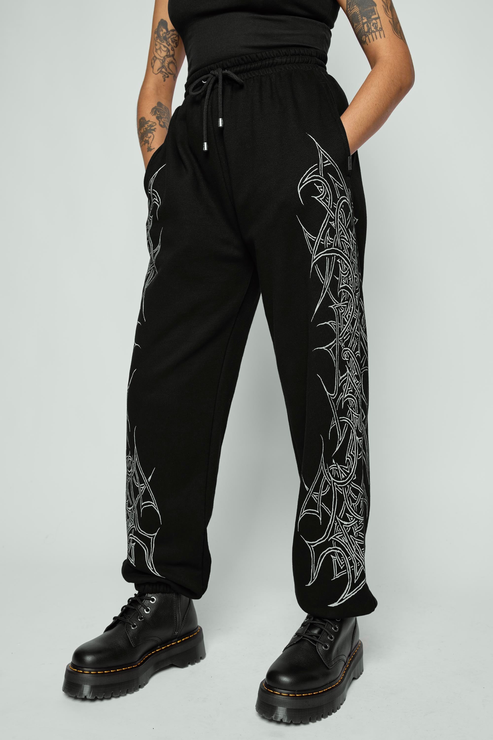 黒夢 Big Silhouette Sweat MaD mardigras Mary Wyatt London - Midnight Sweatpants
