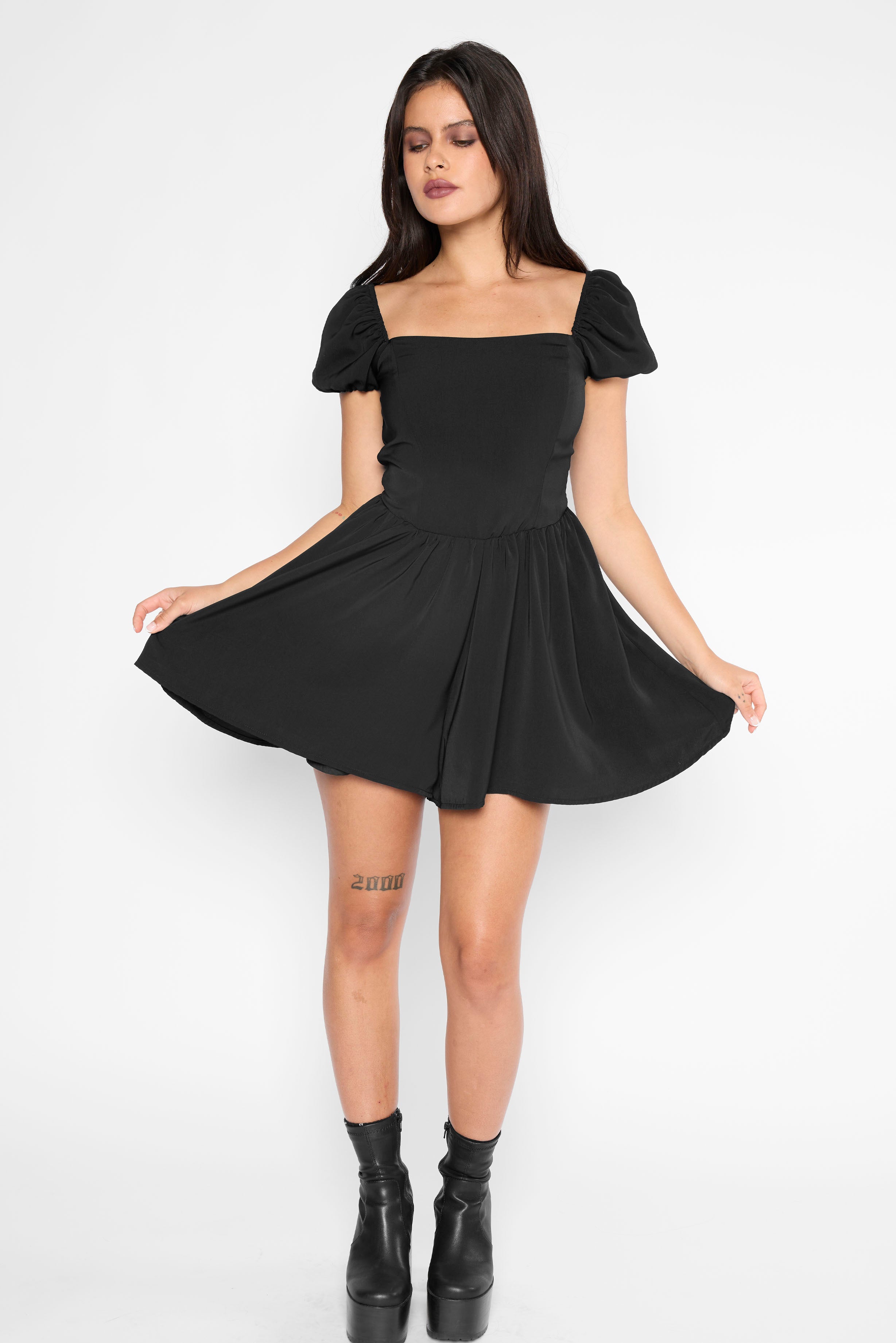 Nevermore Lace-Up Playsuit-Mary Wyatt London