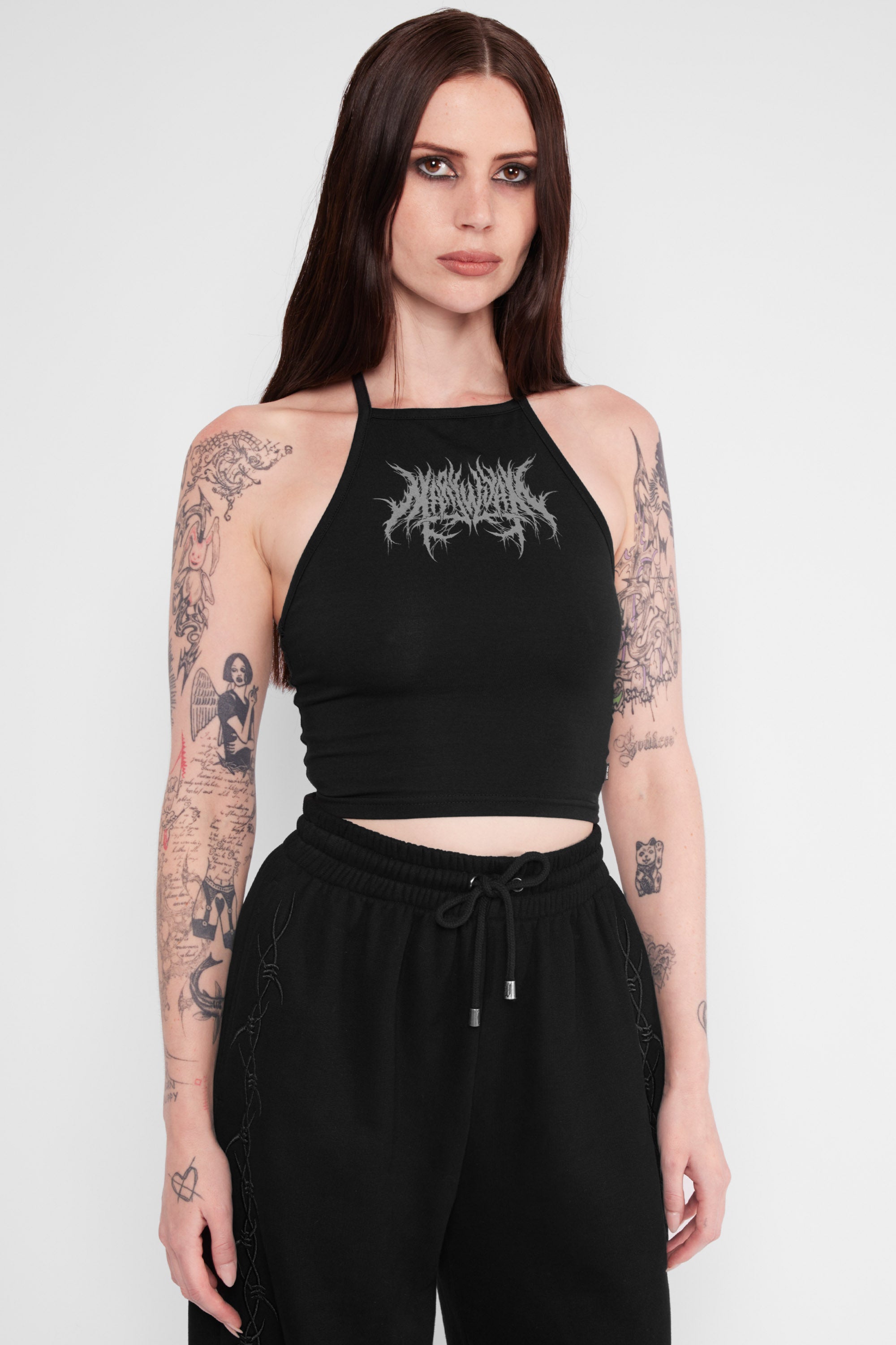 Requiem Halter Crop Top