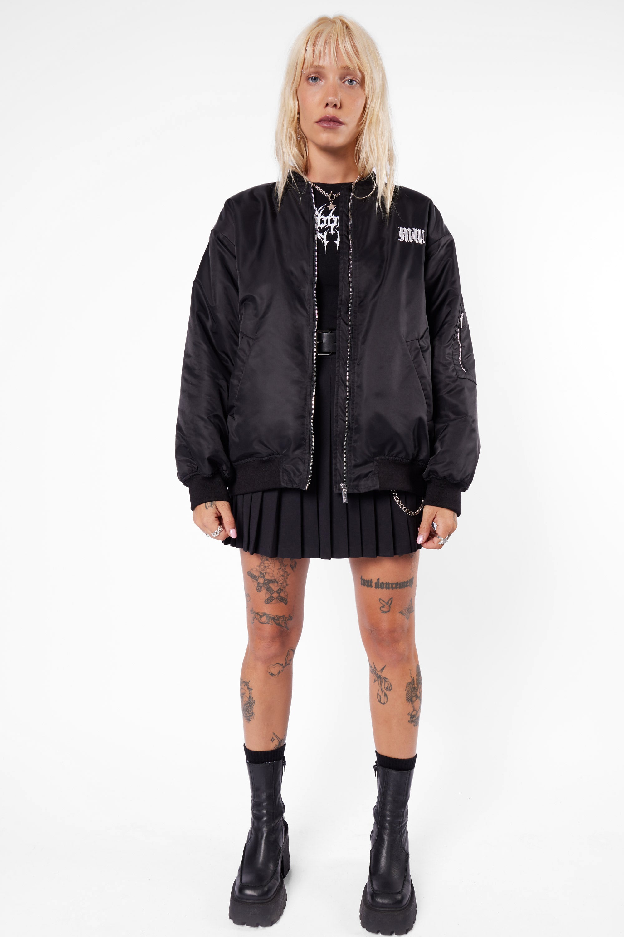 See You In Hell Oversized Bomber Jacket II - Mary Wyatt London