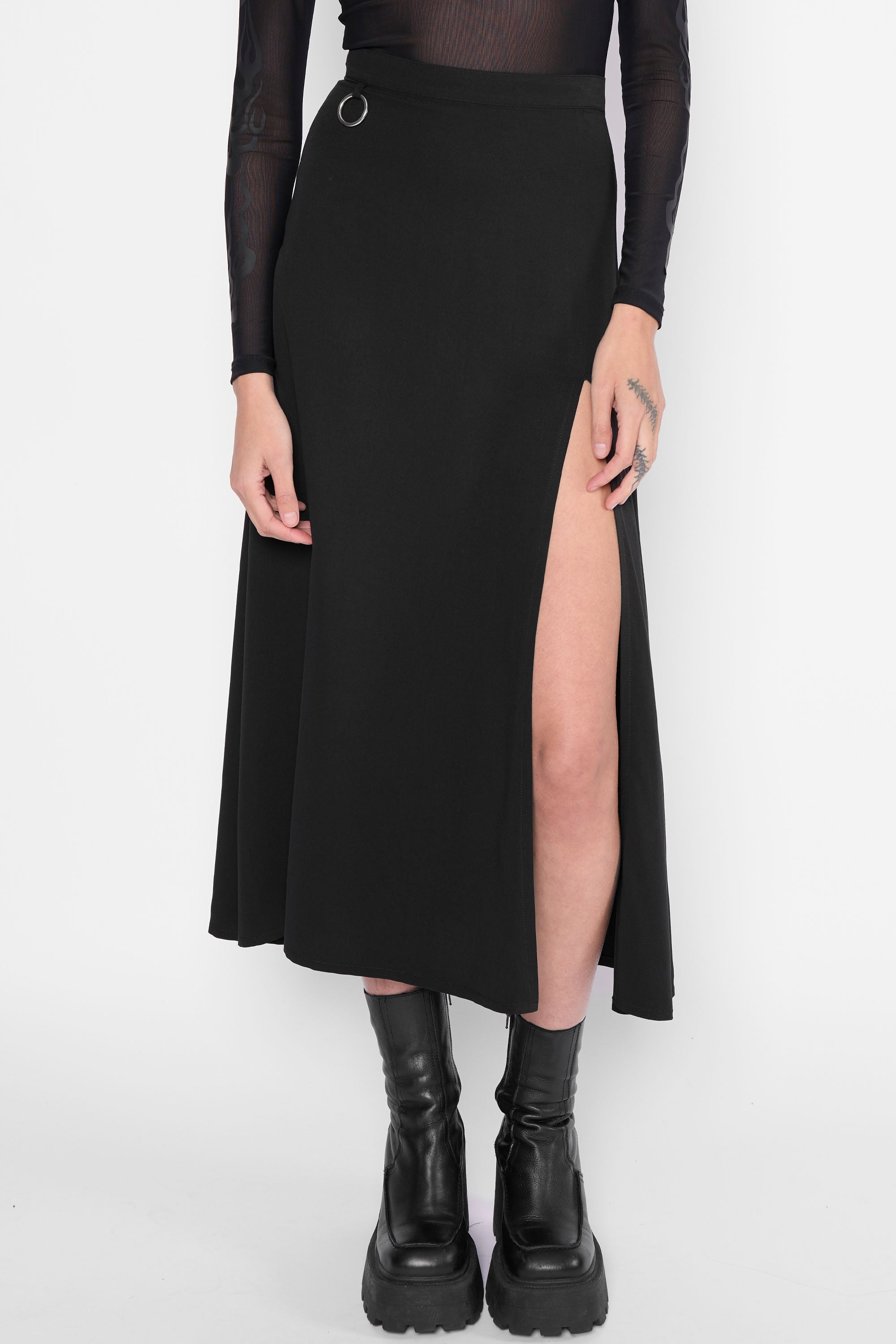 Sofia O-Ring Split Skirt-Mary Wyatt London