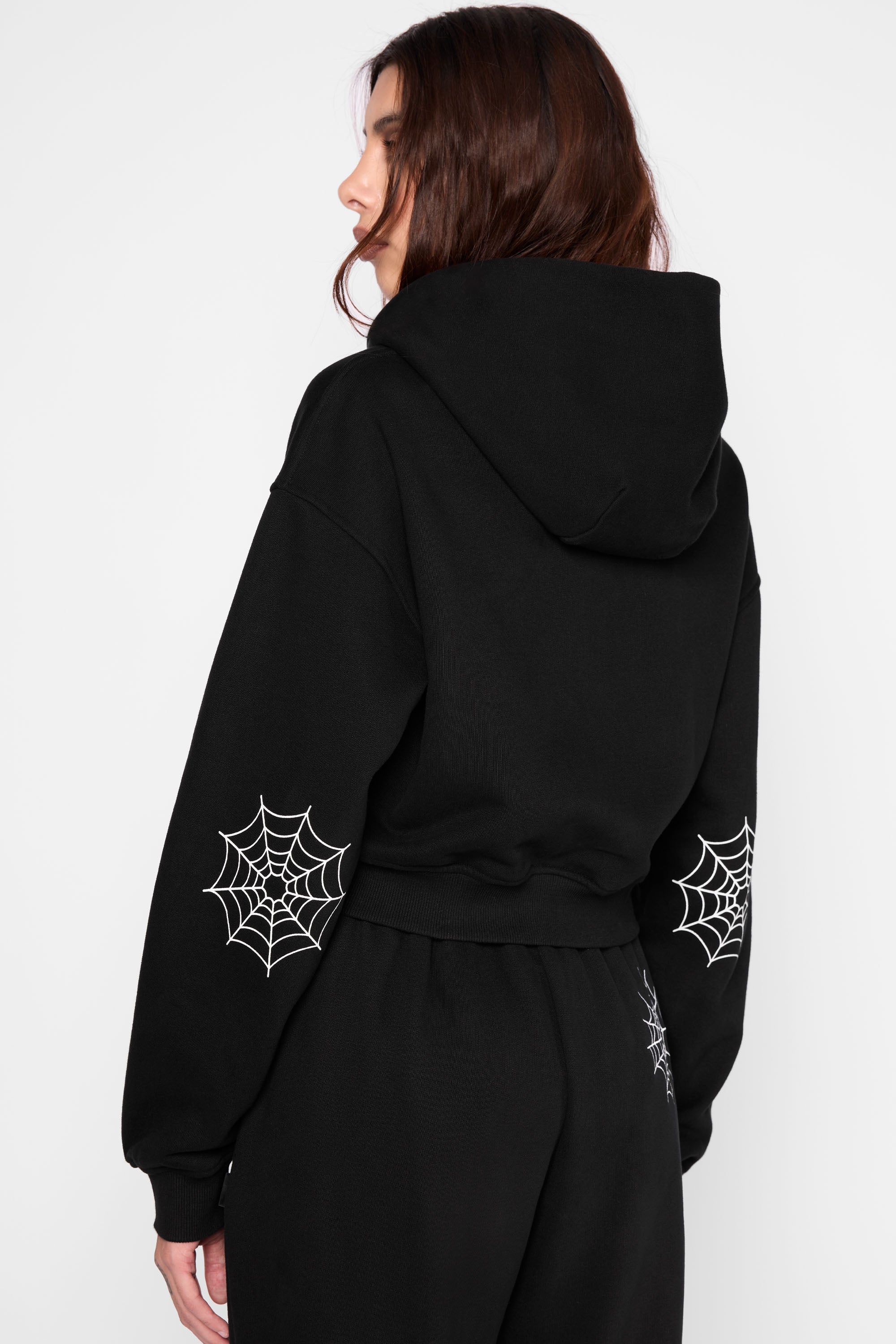 Spinnerette Cropped Zip Hoodie-Mary Wyatt London