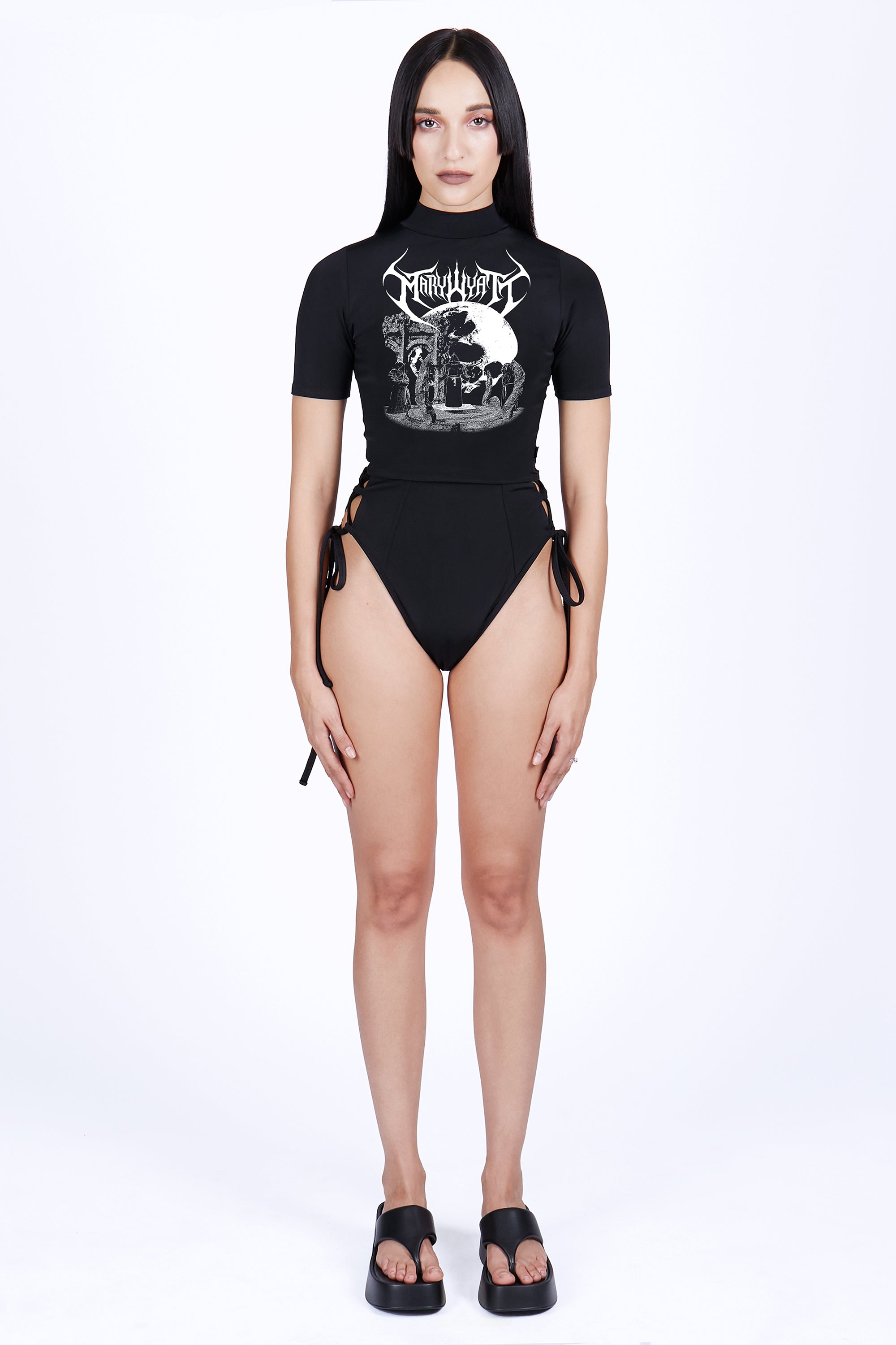 Day of Reckoning High Neck Swim Top - Mary Wyatt London