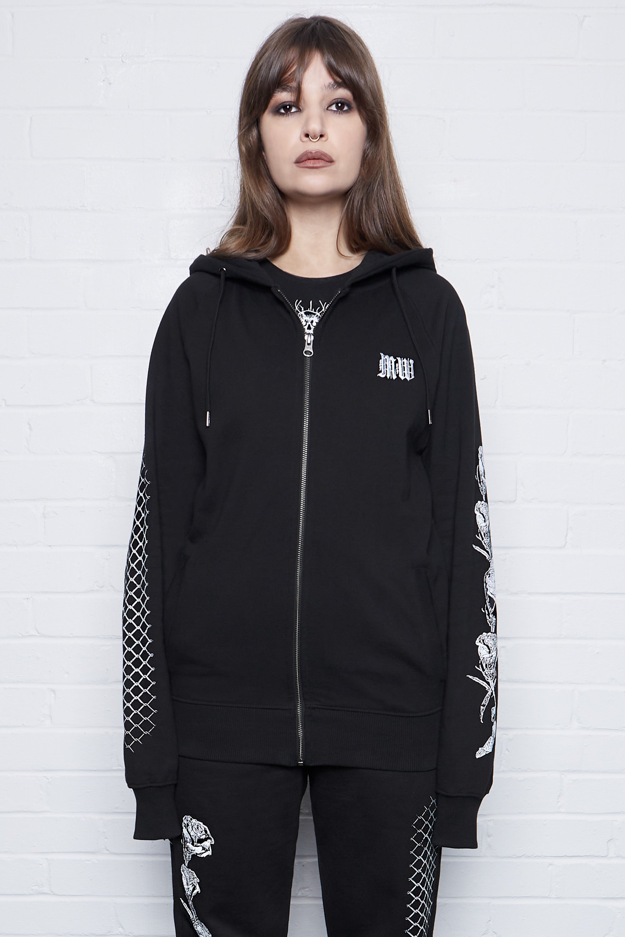 Dearly Departed Zip Hoodie - Mary Wyatt London